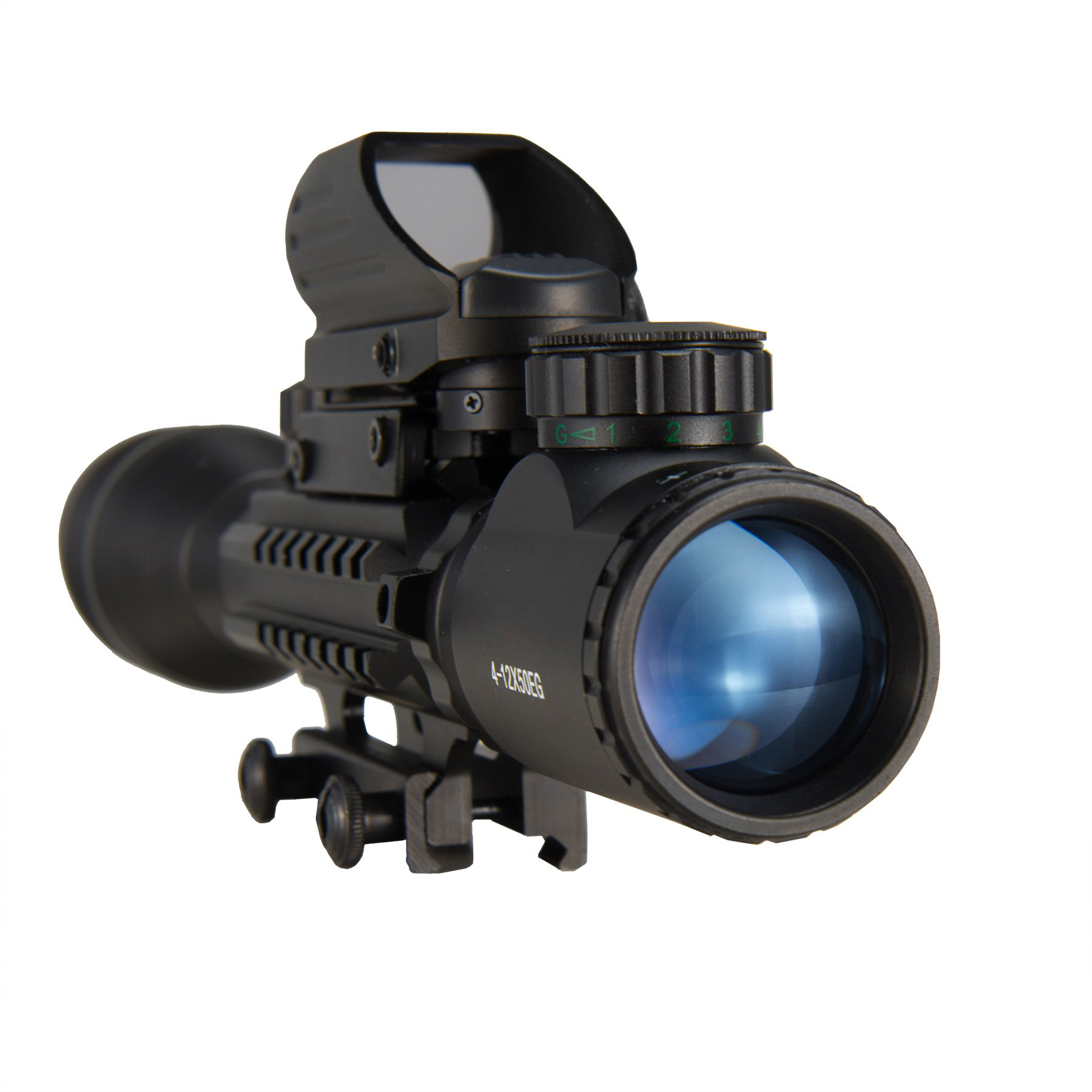 XYSIGHT 4-12x50 EG Illuminated Rangefinder Sniper Rifle Scope Tactical Combo