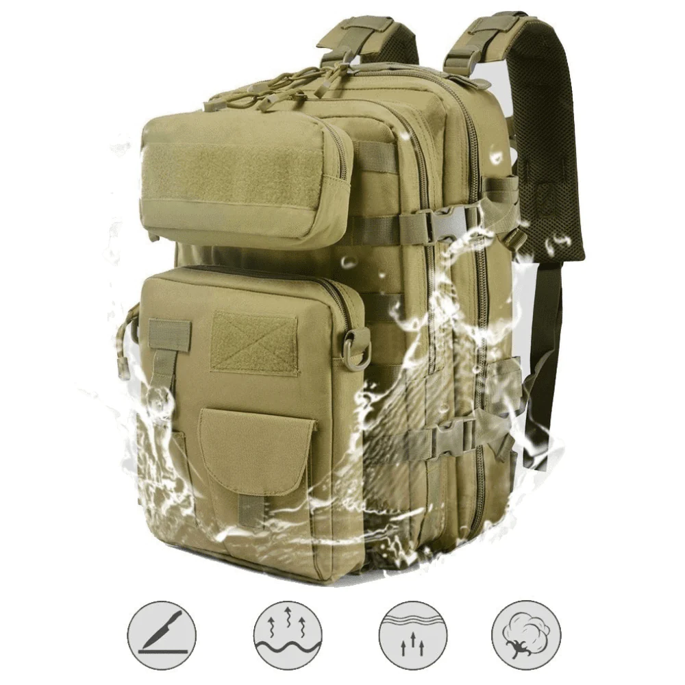 3-in-1 Tactical Backpack Waterproof for Outdoor Trekking Fishing Hiking Camping