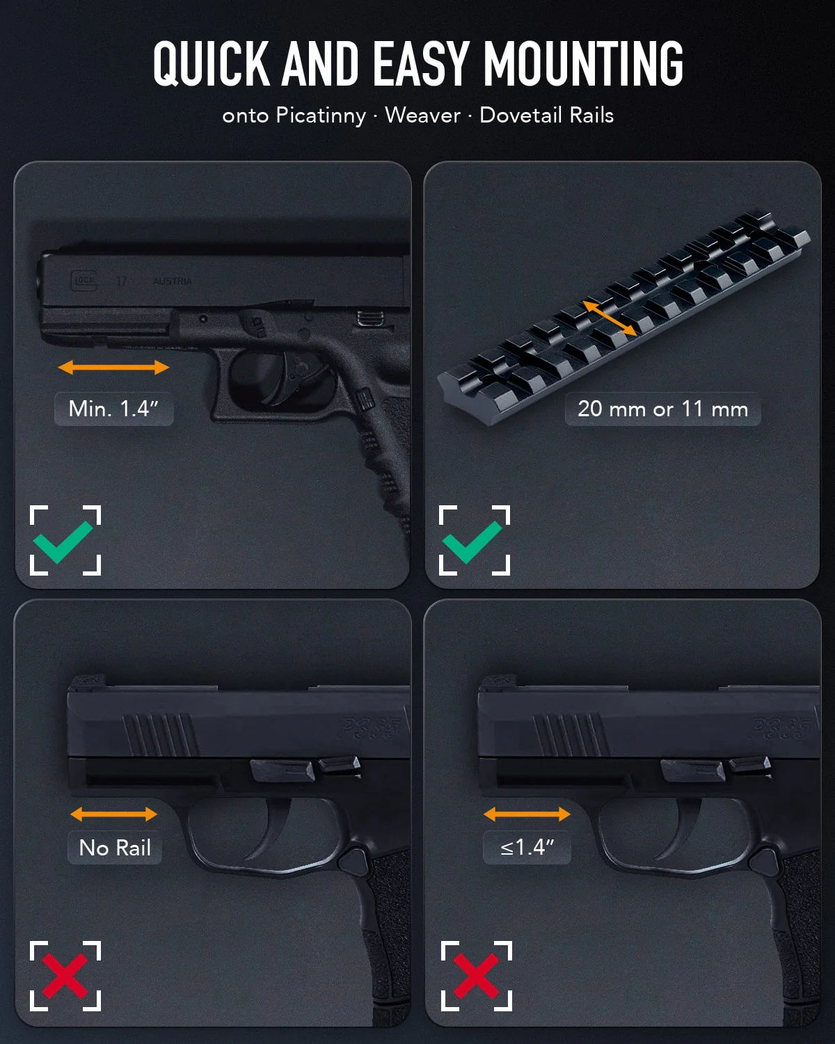 Tactical Red Laser Sight with Mount and Batteries for Picatinny Weaver Dovetail Rails