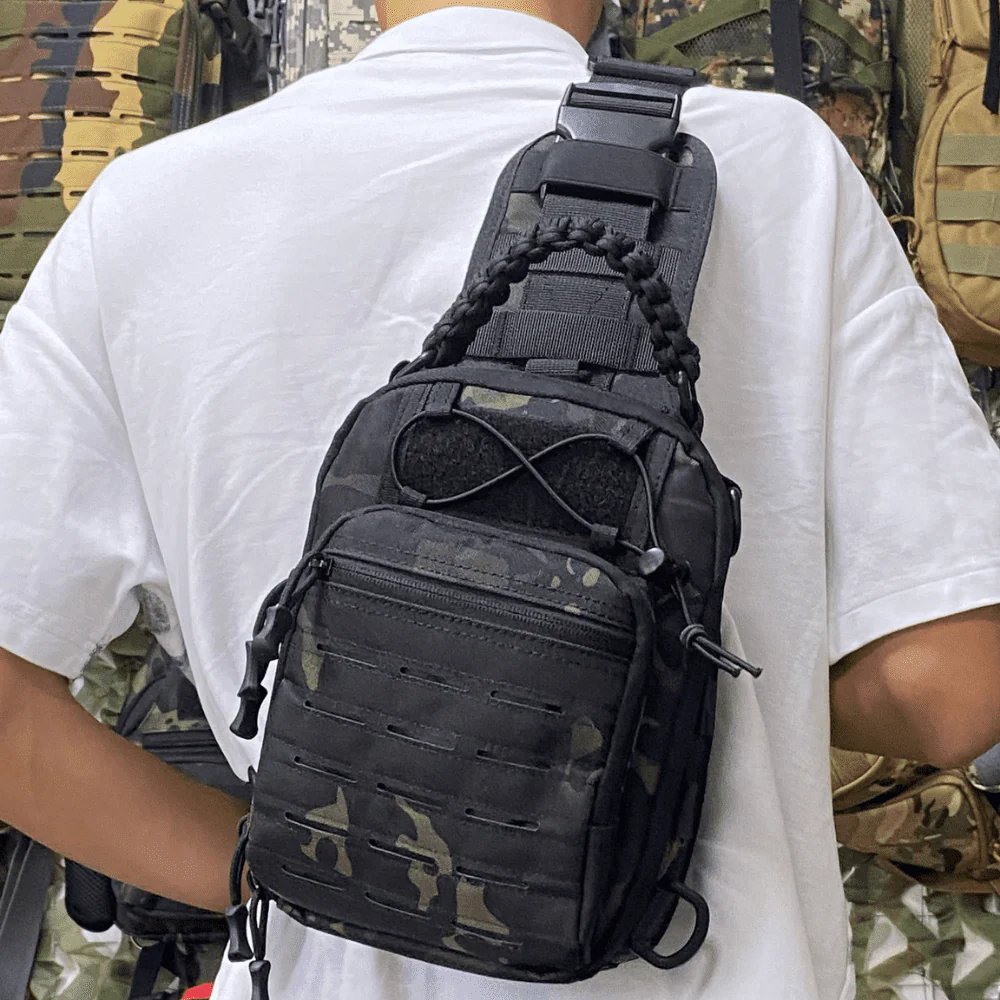 900D Nylon Tactical Chest Pack Waterproof for Outdoor Trekking Fishing Hiking Camping