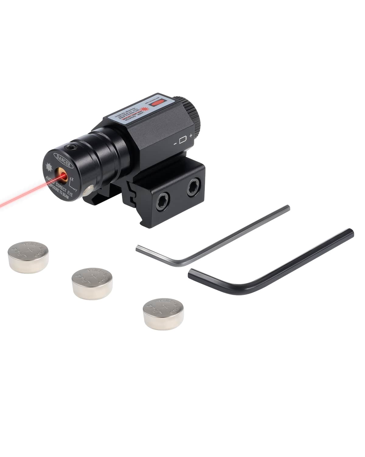 Tactical Red Laser Sight with Mount and Batteries for Picatinny Weaver Dovetail Rails