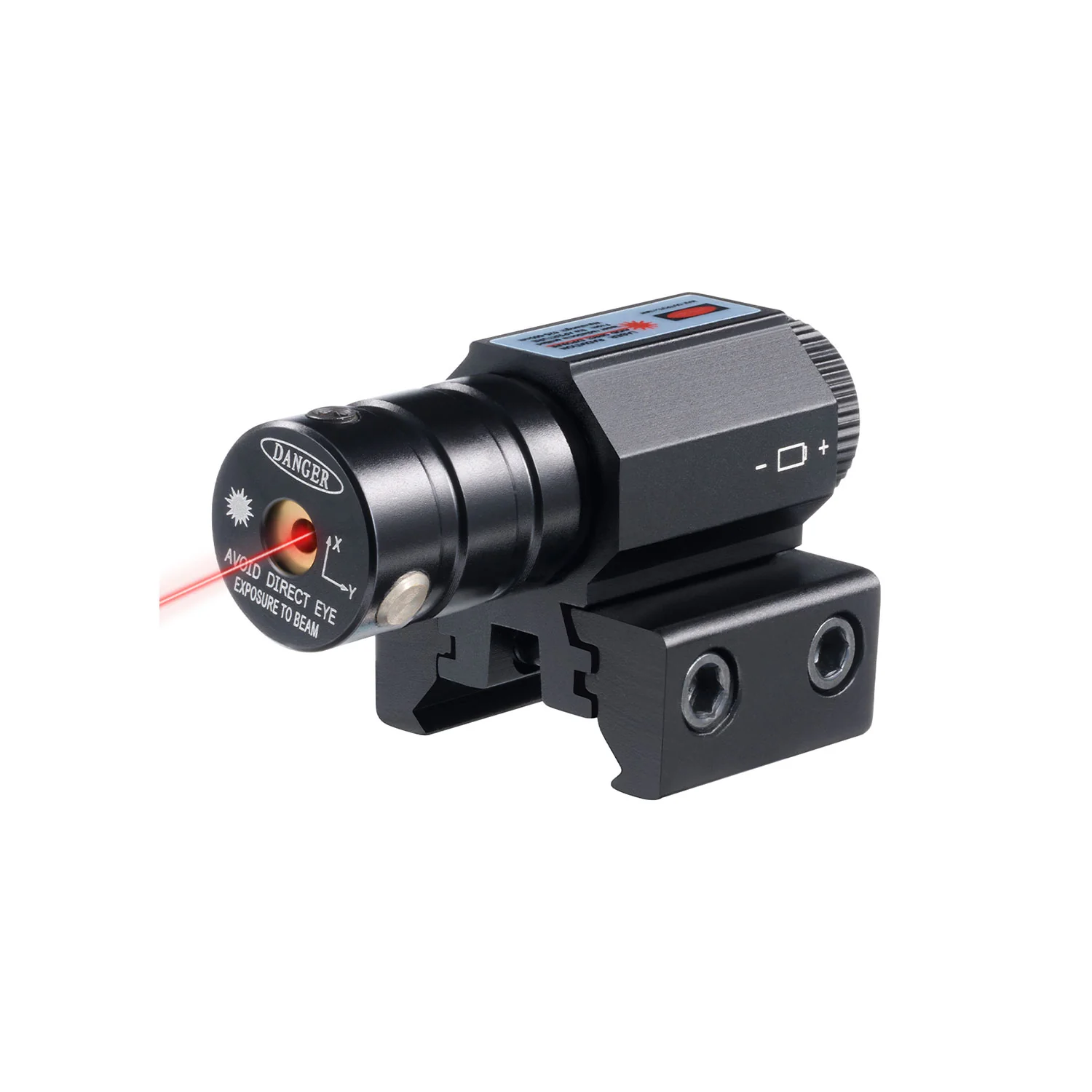 Tactical Red Laser Sight with Mount and Batteries for Picatinny Weaver ...