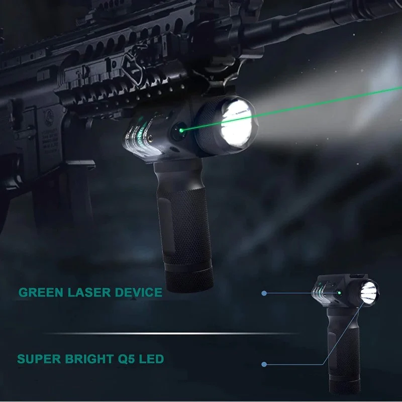 3-In-1 Tactical Foregrip with Flash Light & Laser