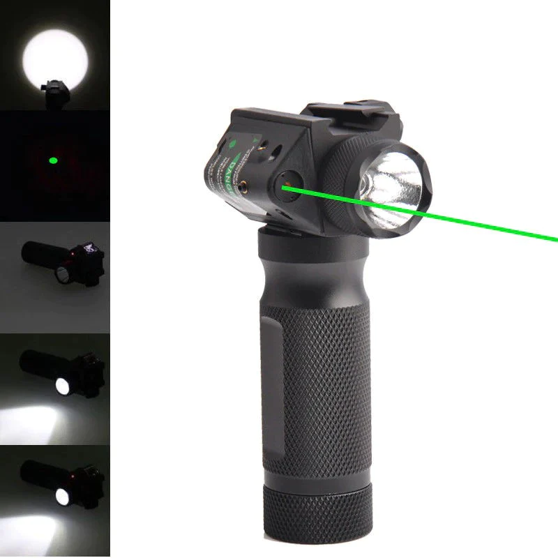 3-In-1 Tactical Foregrip with Flash Light & Laser
