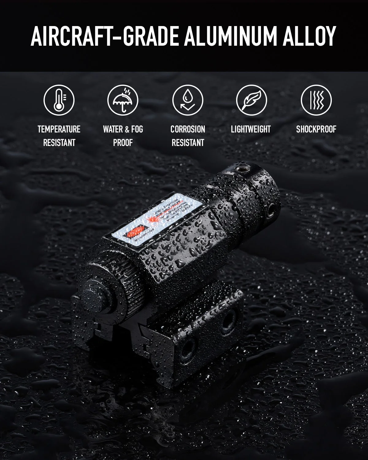 Tactical Red Laser Sight with Mount and Batteries for Picatinny Weaver Dovetail Rails