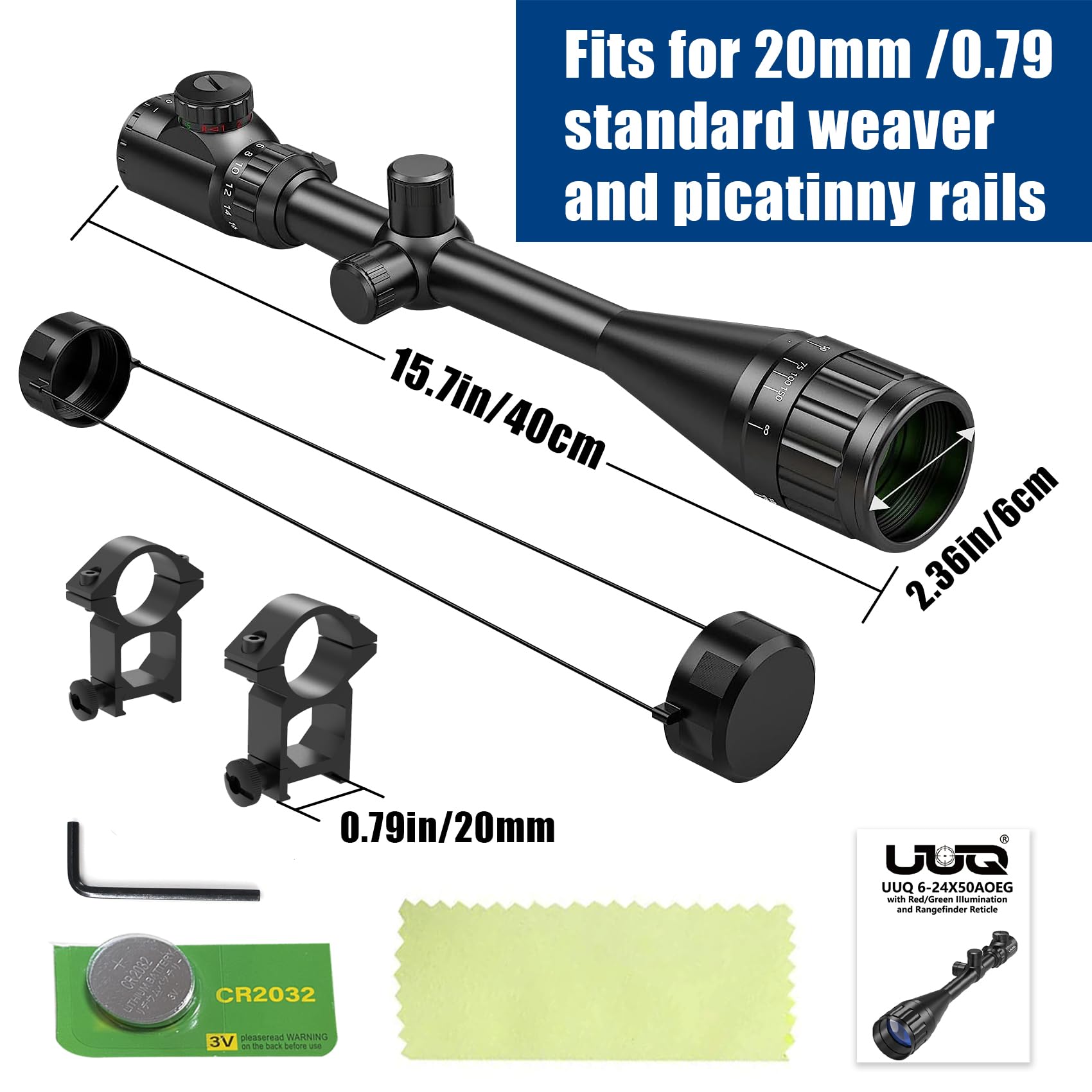 XYSIGHT 6-24x50 AO Rifle Scope