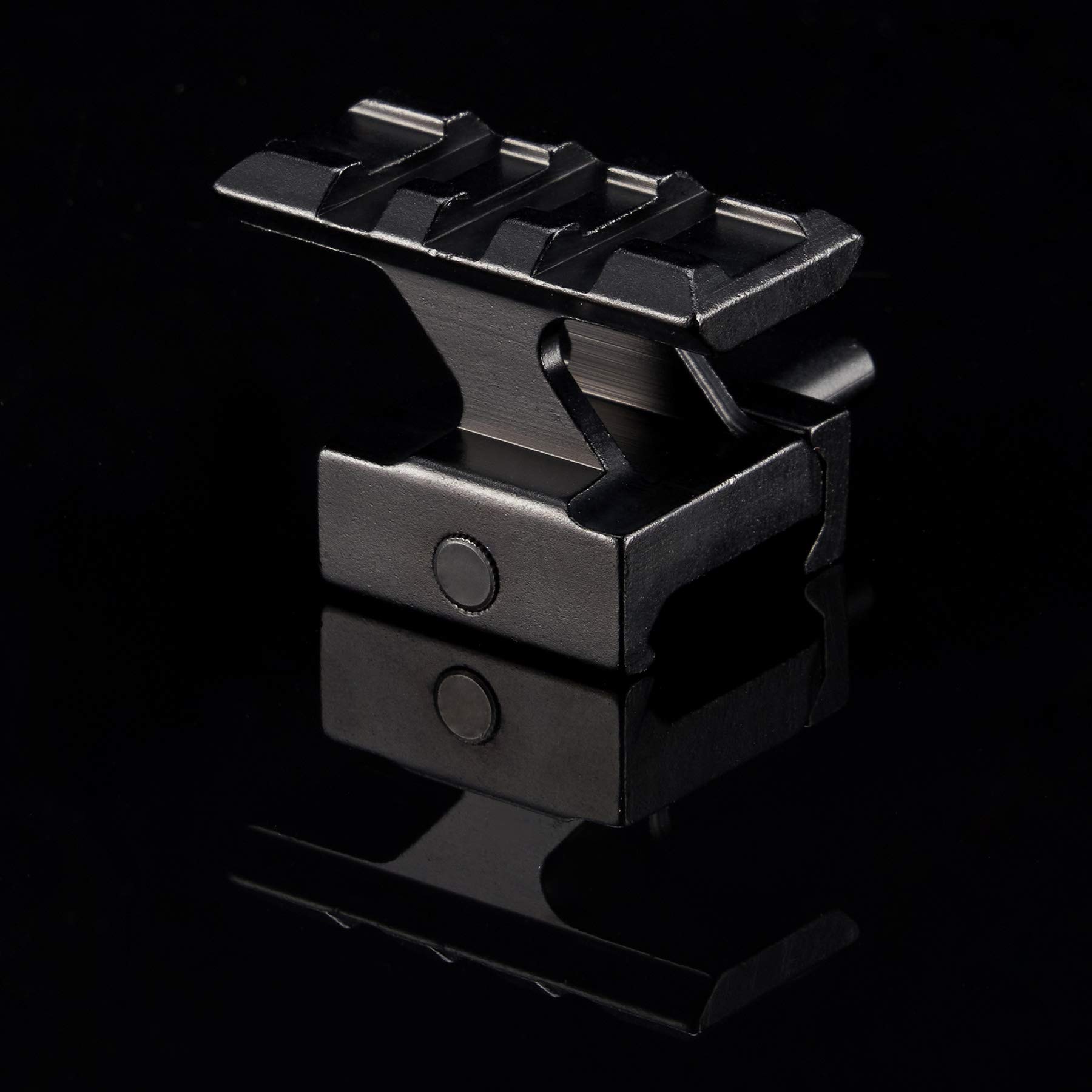 XYSIGHT Riser Rail Mount 2 Pack 3 Slot Slanted Riser Scope Mount for 20mm Base Picatinny Weaver Dovetail Rail Slanted Riser Mount for Rifle Pistol Airsoft Flashlights Laser Sights and More, Set of 2