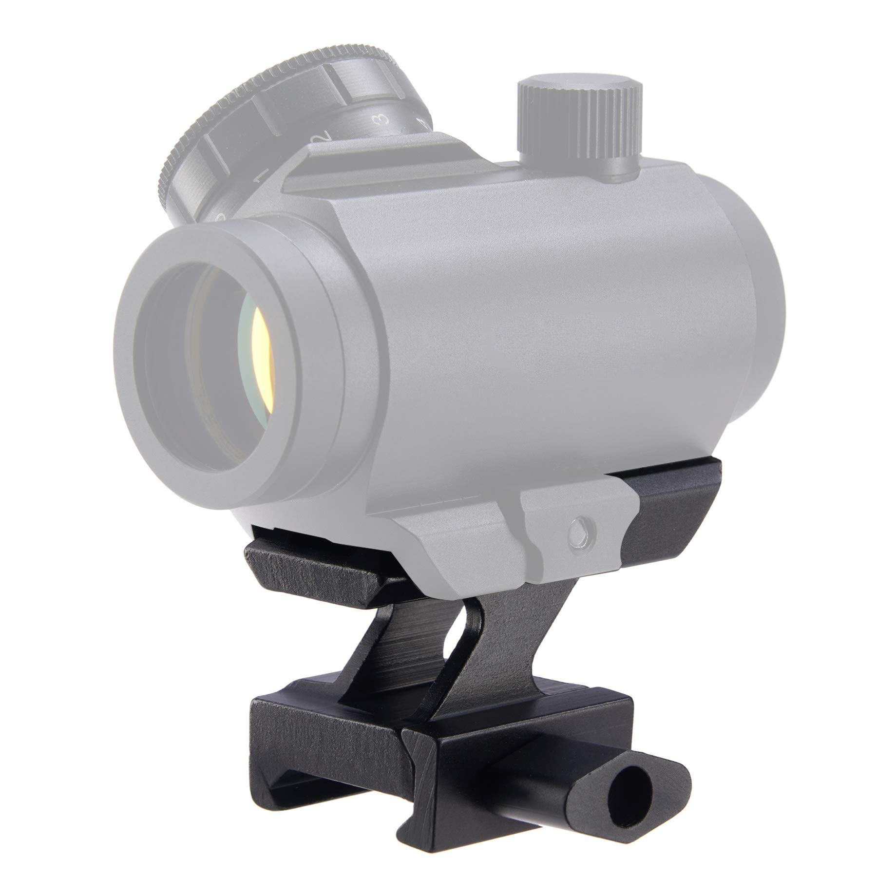 XYSIGHT Riser Rail Mount 2 Pack 3 Slot Slanted Riser Scope Mount for 20mm Base Picatinny Weaver Dovetail Rail Slanted Riser Mount for Rifle Pistol Airsoft Flashlights Laser Sights and More, Set of 2