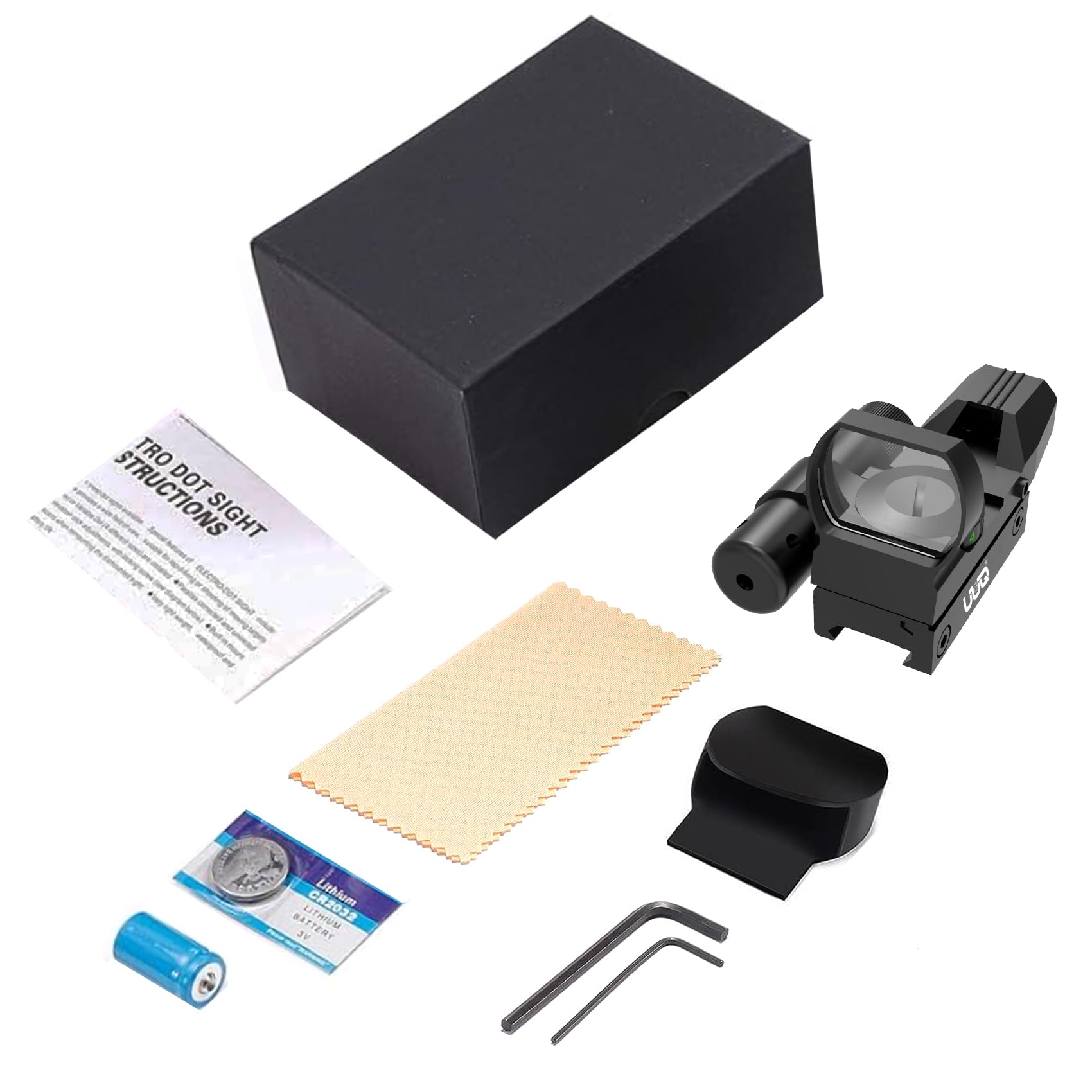 XYSIGHT 1X22X33 Reflex Red/Green Dot Sight with Red Laser-4 Reticle,20mm Rail