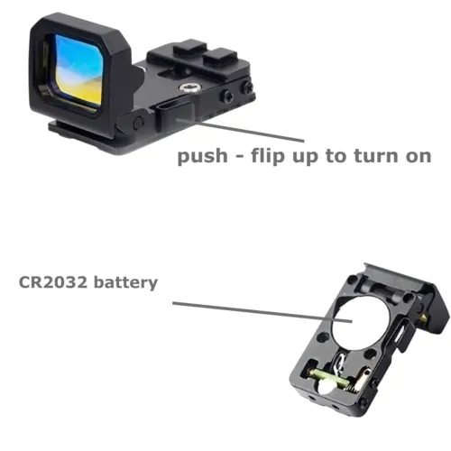 Mini Folding Flip Up Red Dot Sight