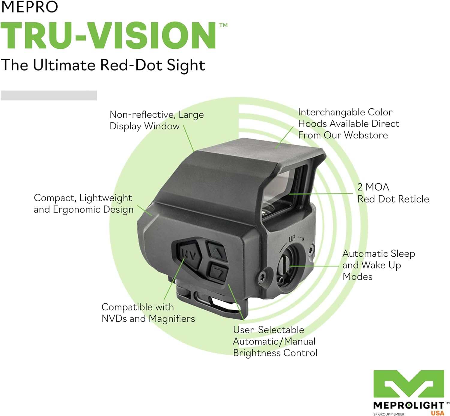 MEPRO MEPRO TRU-Vision Mil-Spec Electro Optic Red Dot Sight