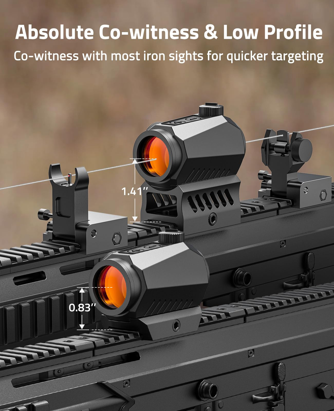 XYsight Howl Red Dot Sight Scope 2 MOA Red Dot Optics