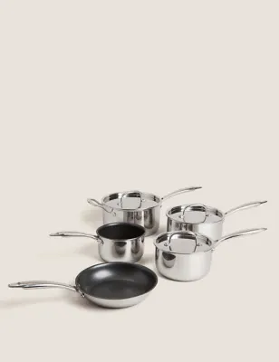 Stainless Steel 28cm Large Non-Stick Sauté Pan, M&S Collection