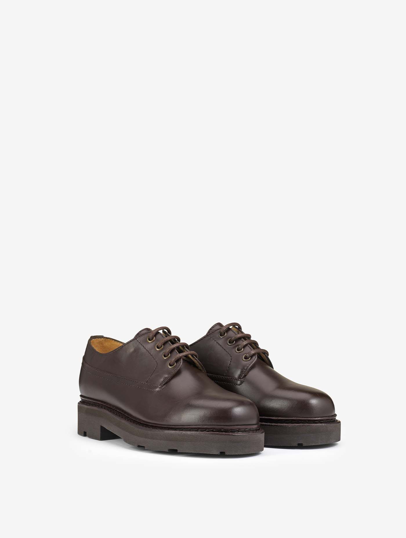 Norwegian-stitched leather Derbies
