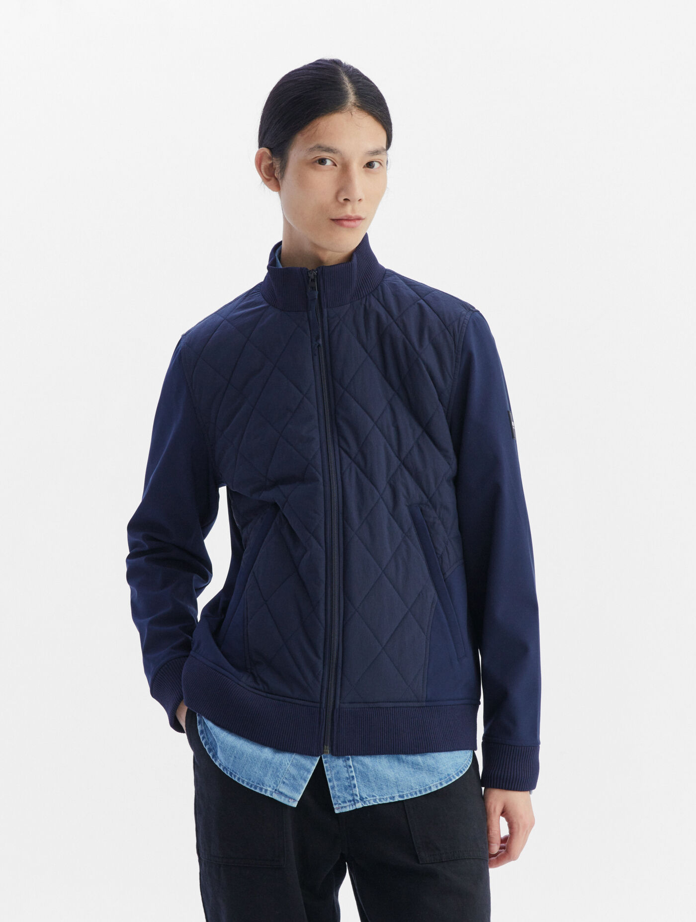 Mixed-material jacket