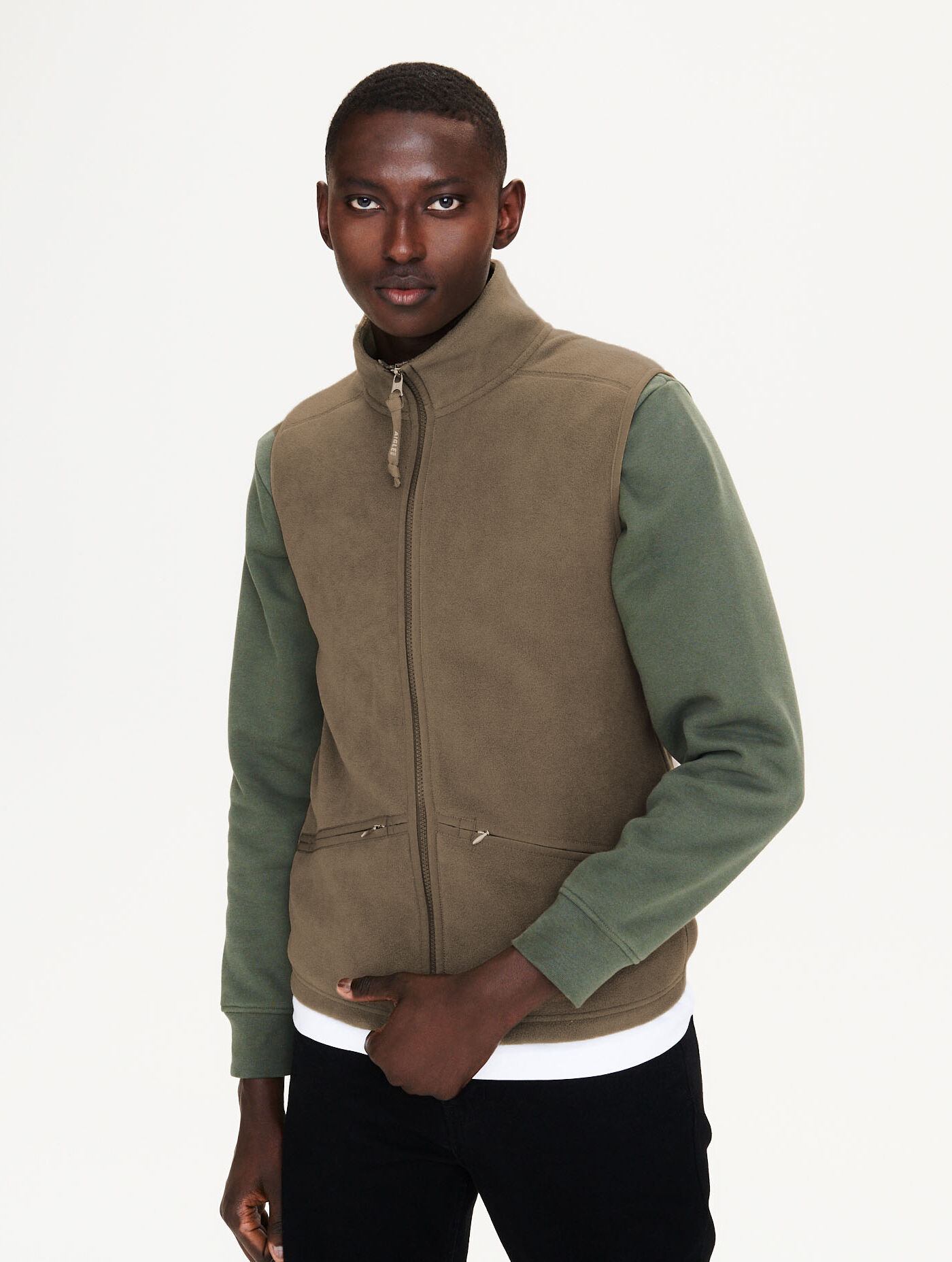 Microfibre sleeveless fleece