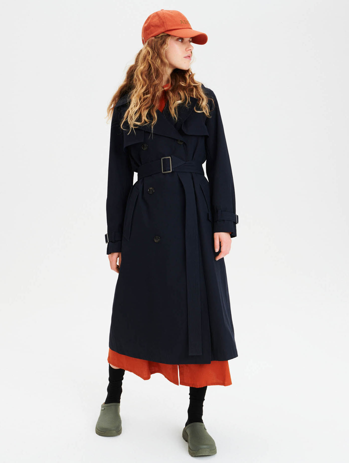 Waterproof hooded trench coat