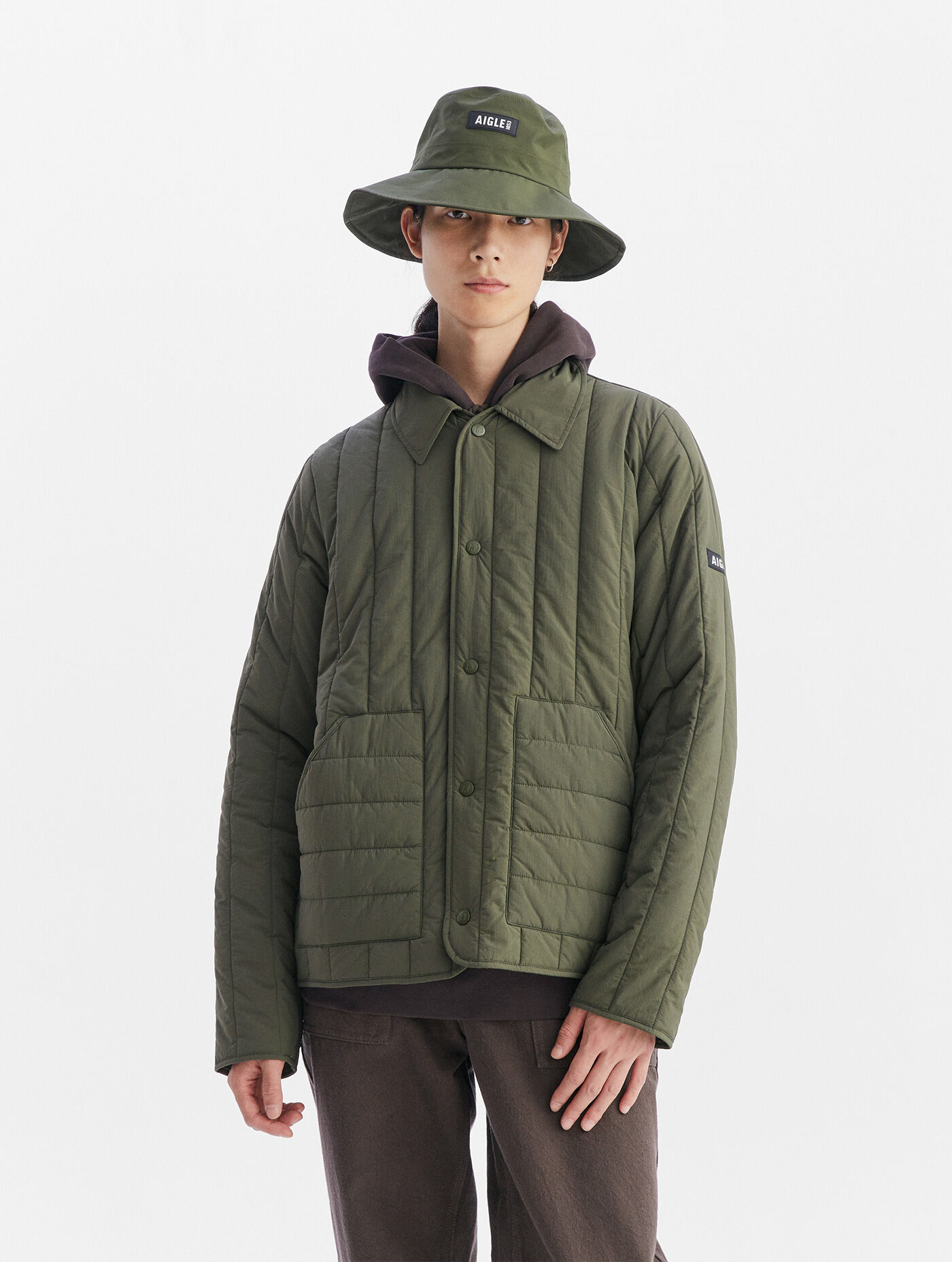 Mid-length padded Dupont Sorona&reg; quilted water-repellent jacket