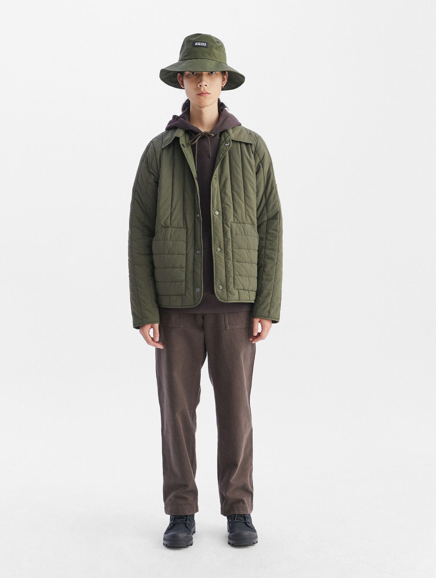 Mid-length padded Dupont Sorona&reg; quilted water-repellent jacket