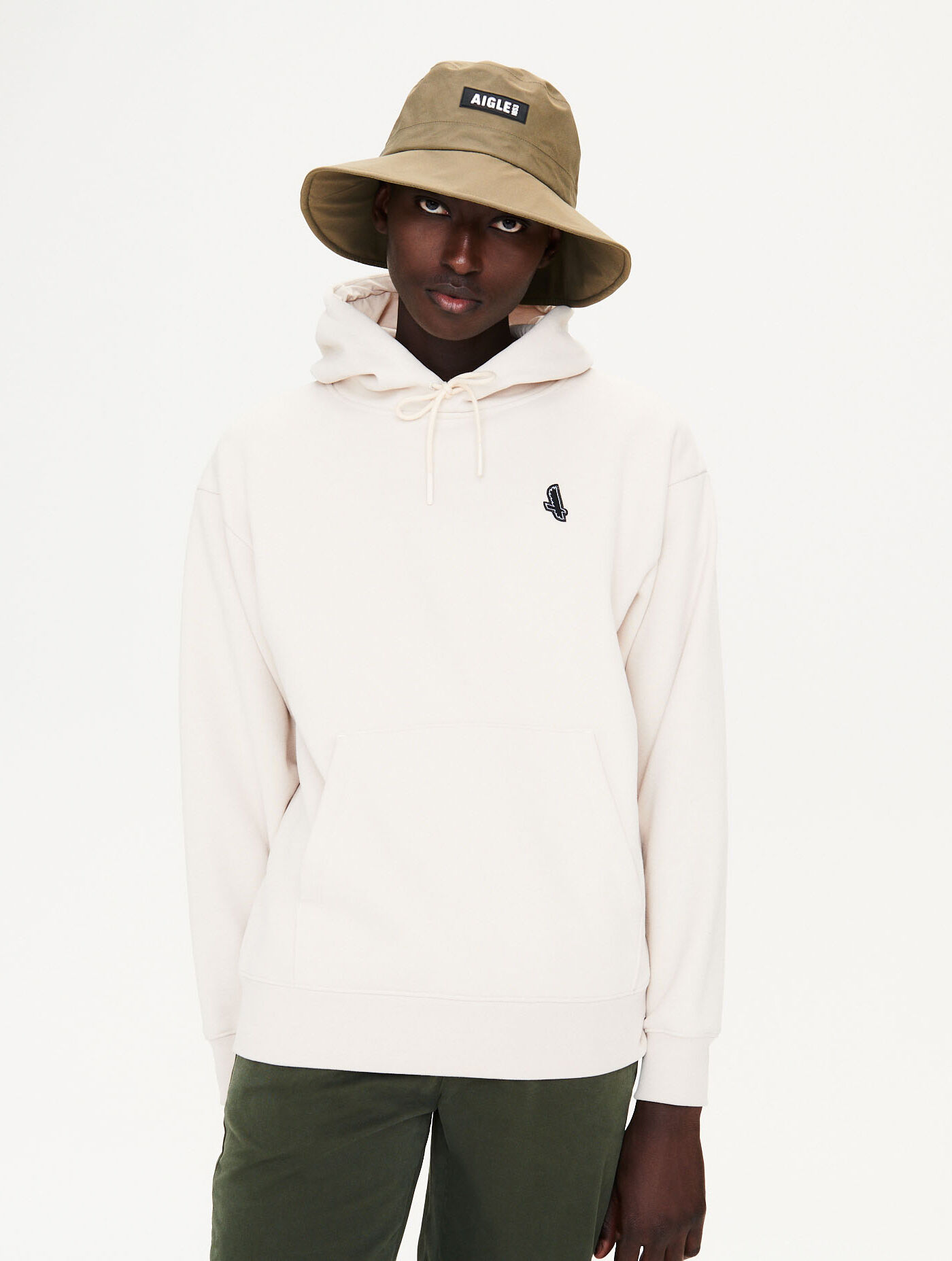 Brushed hooded sweatshirt