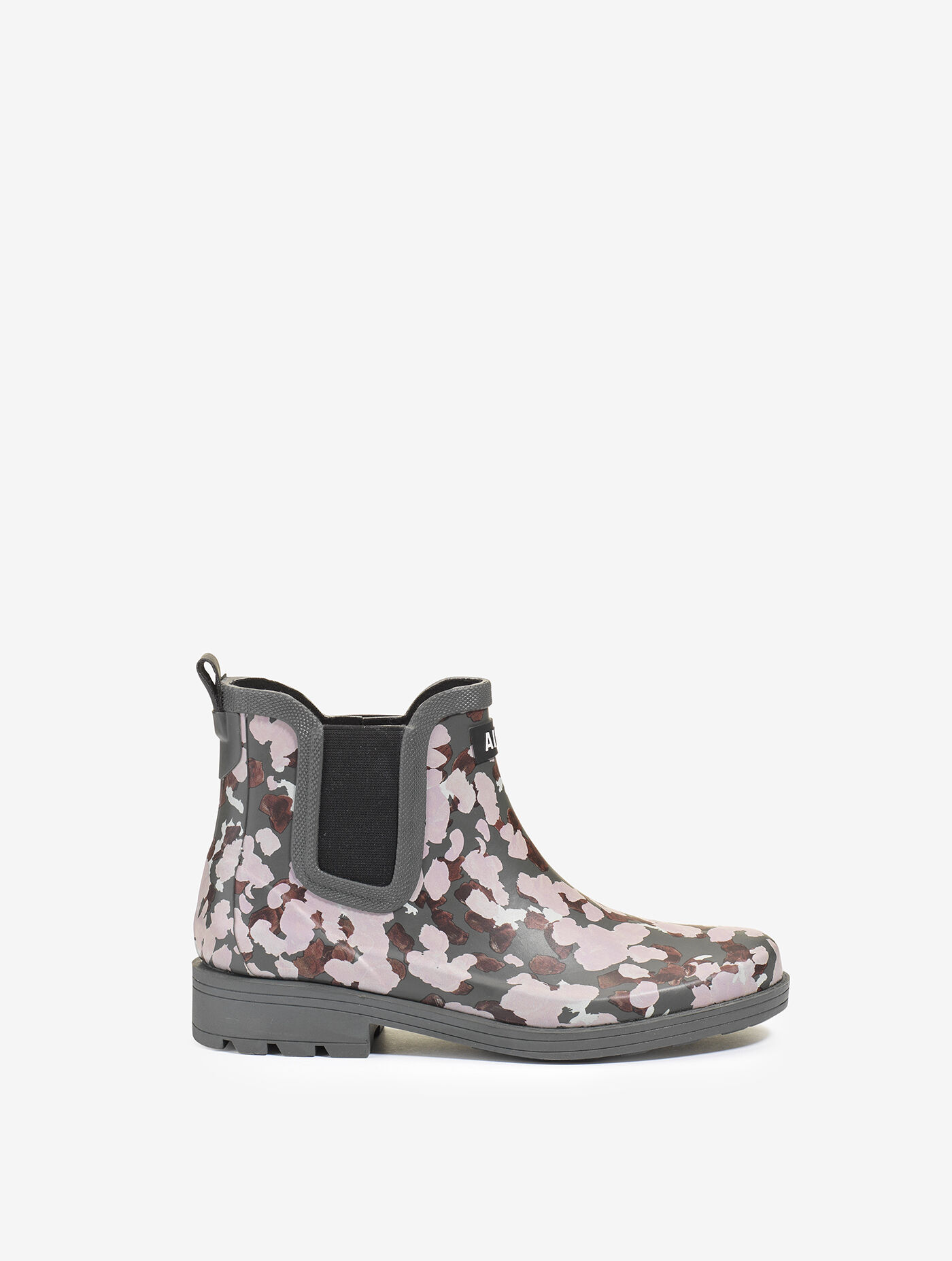Printed version of the equestrian-inspired ankle rain boots