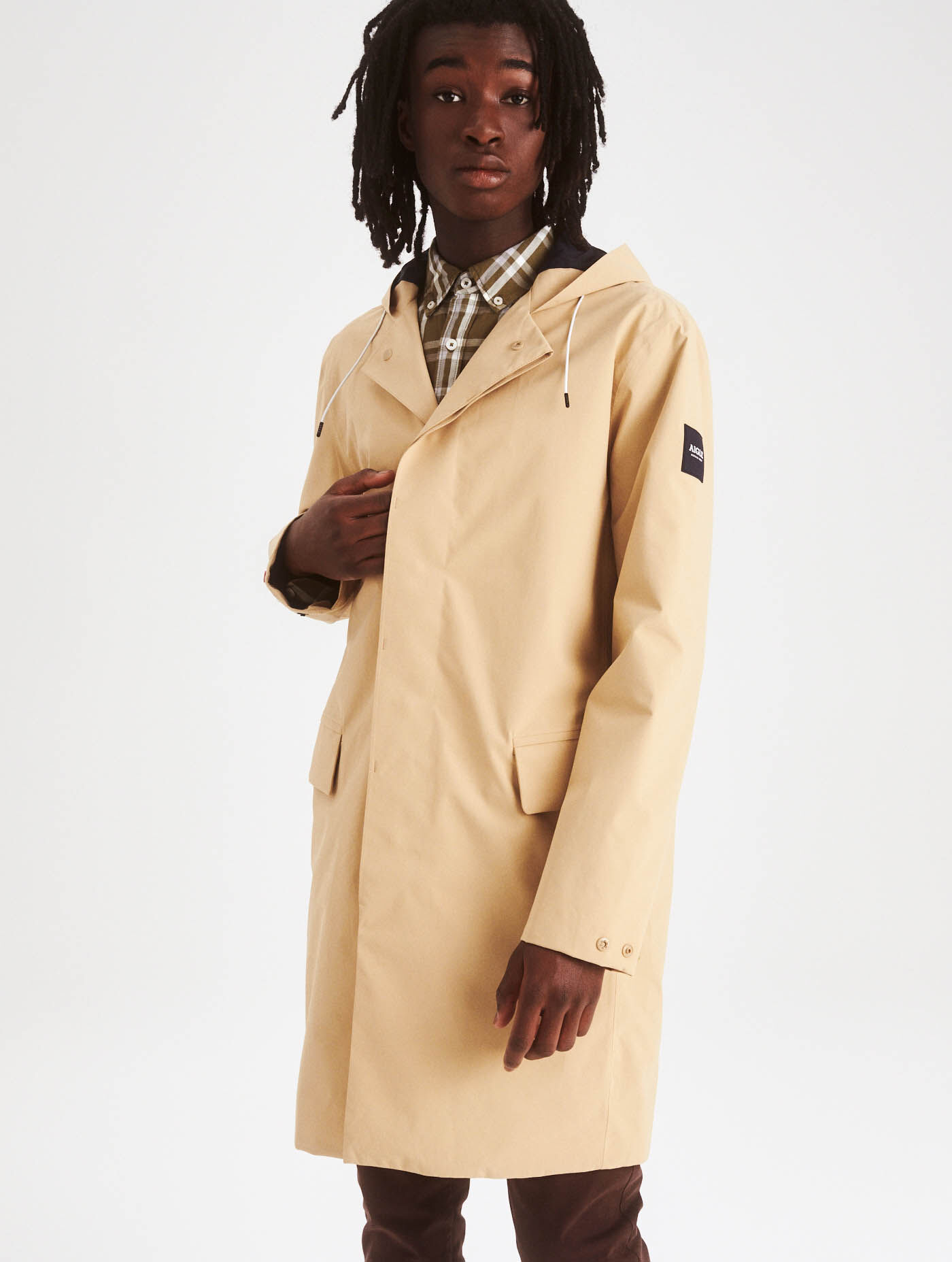 Long waterproof and windproof jacket