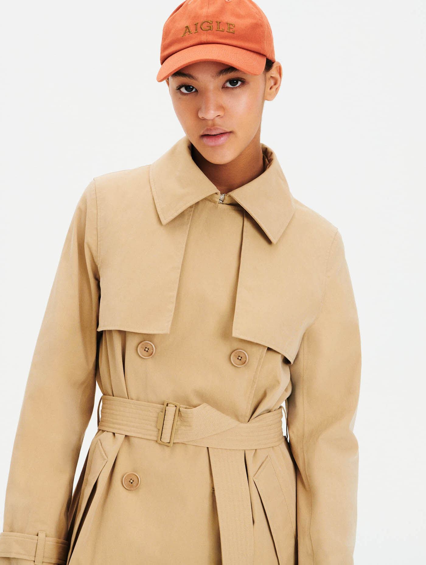 Waterproof hooded trench coat