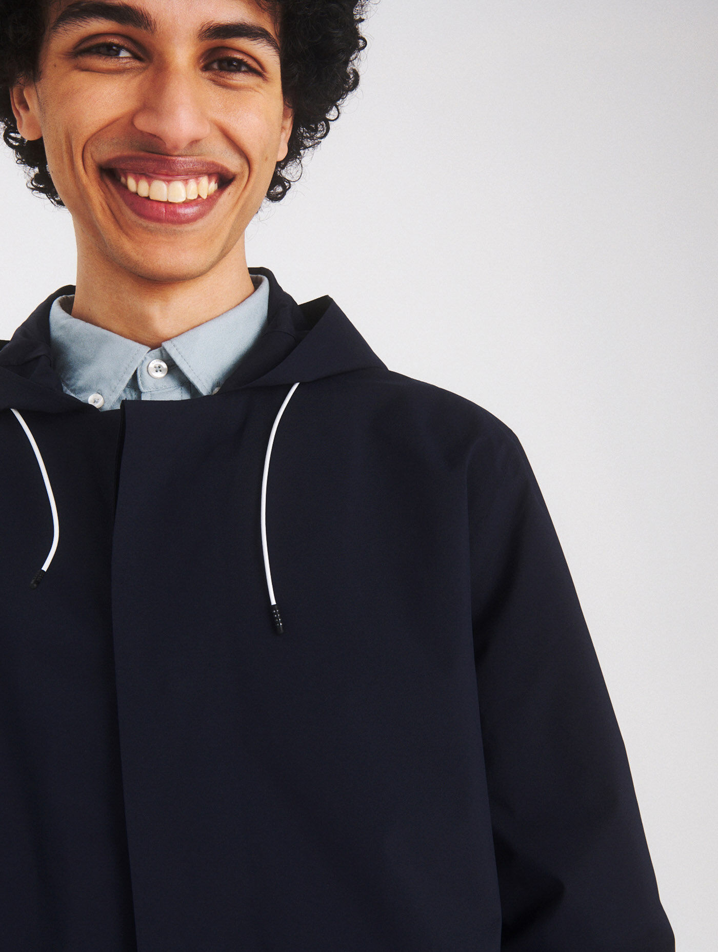 Long waterproof and windproof jacket