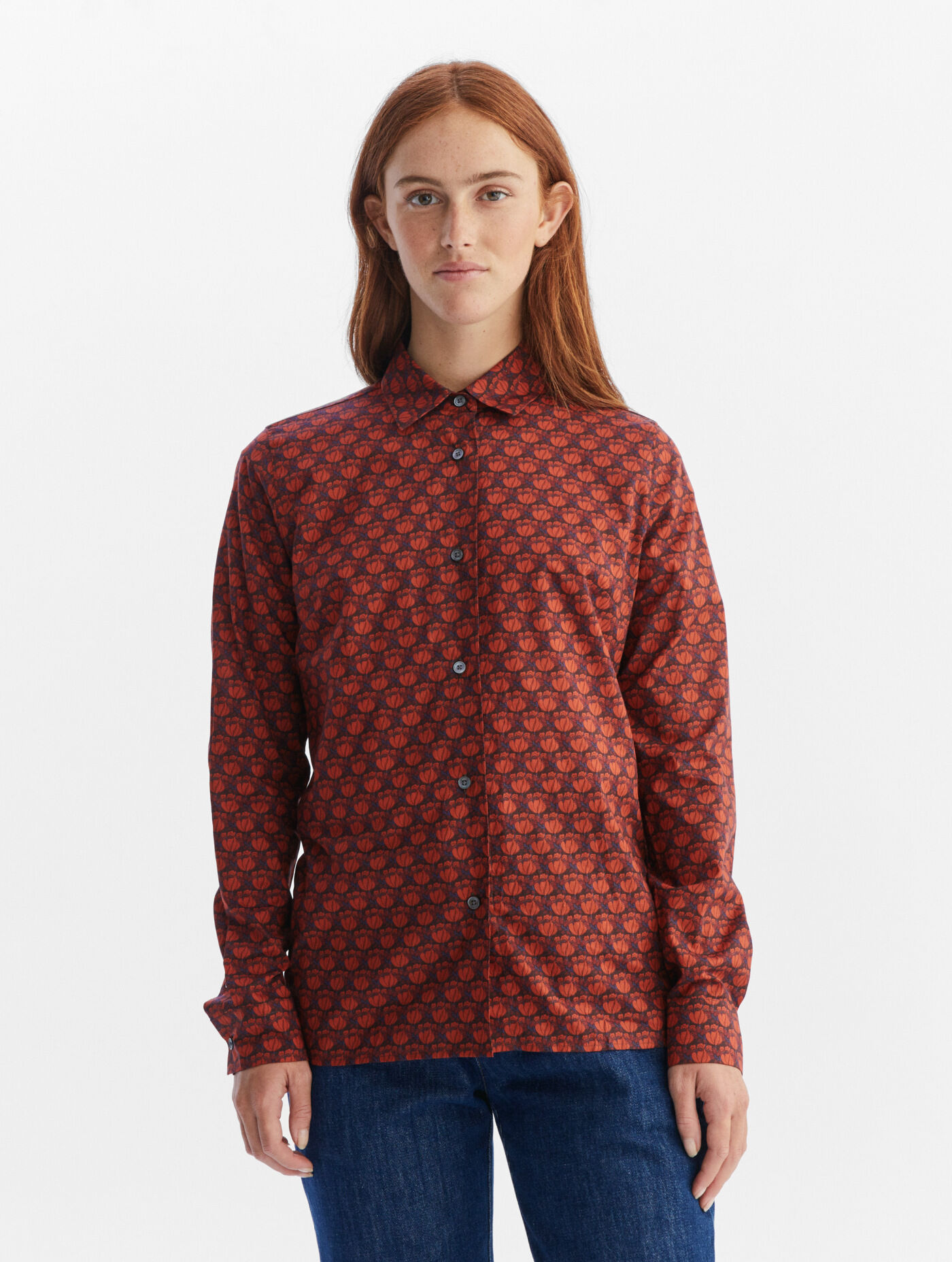 Long-sleeved Liberty fabric shirt