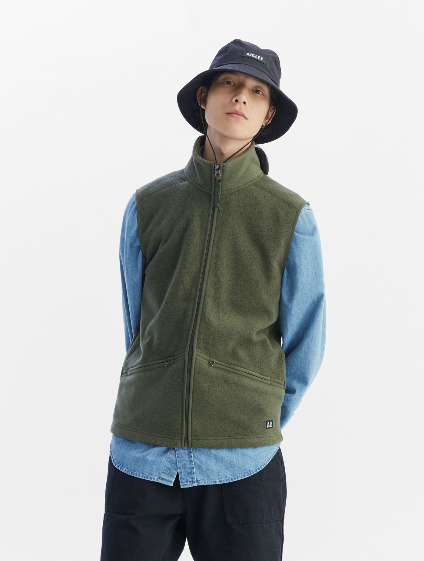 Microfibre sleeveless fleece