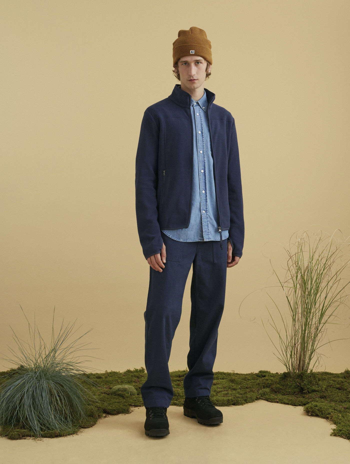 Microfibre fleece with zip