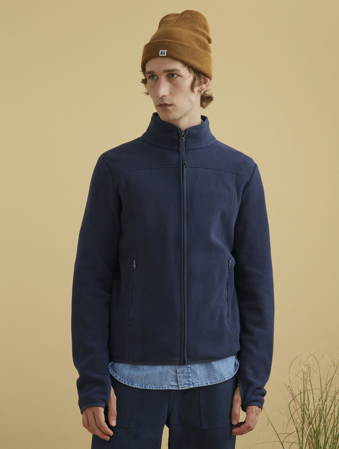 Microfibre fleece with zip