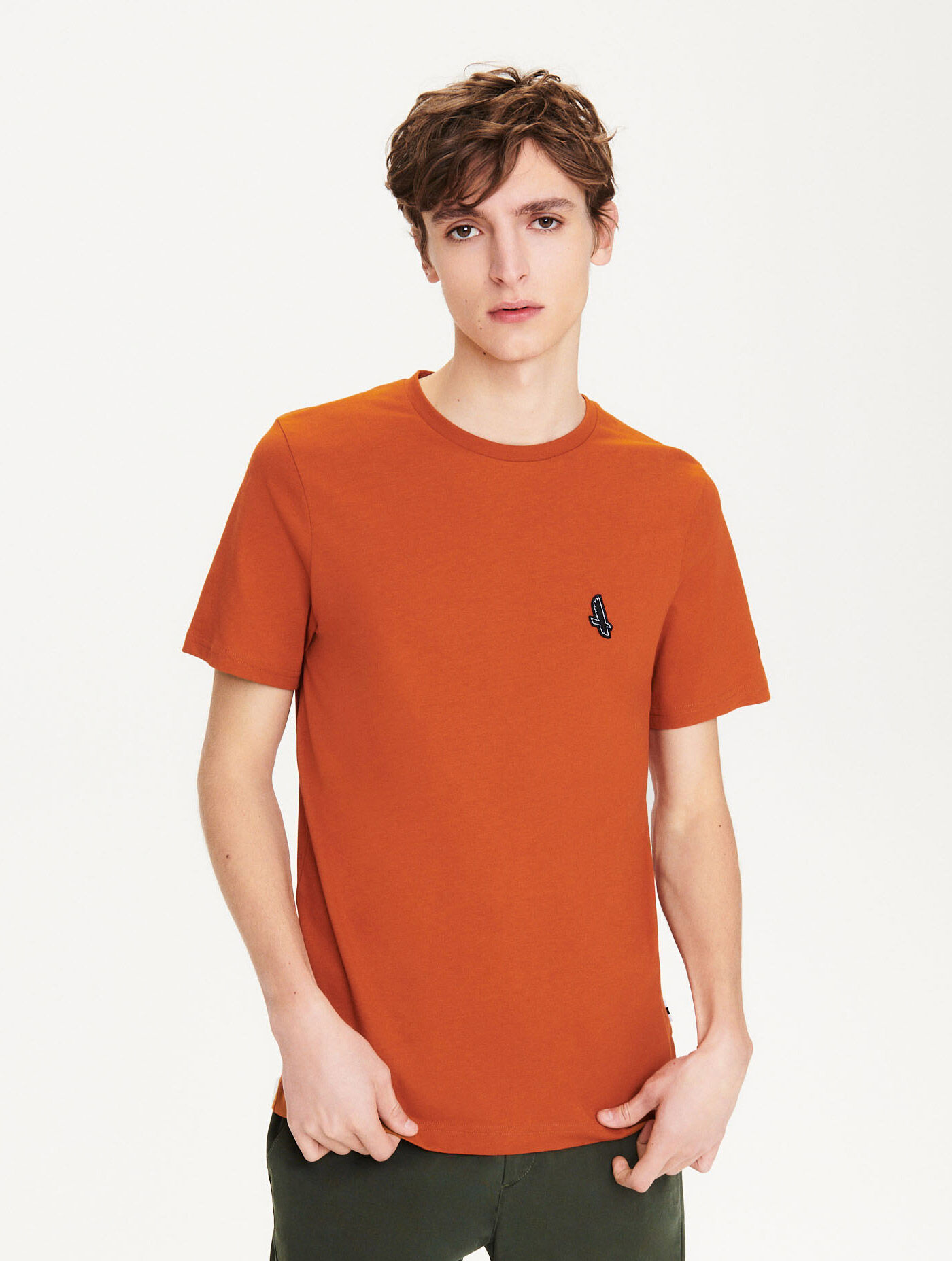 Jersey crew neck T-shirt