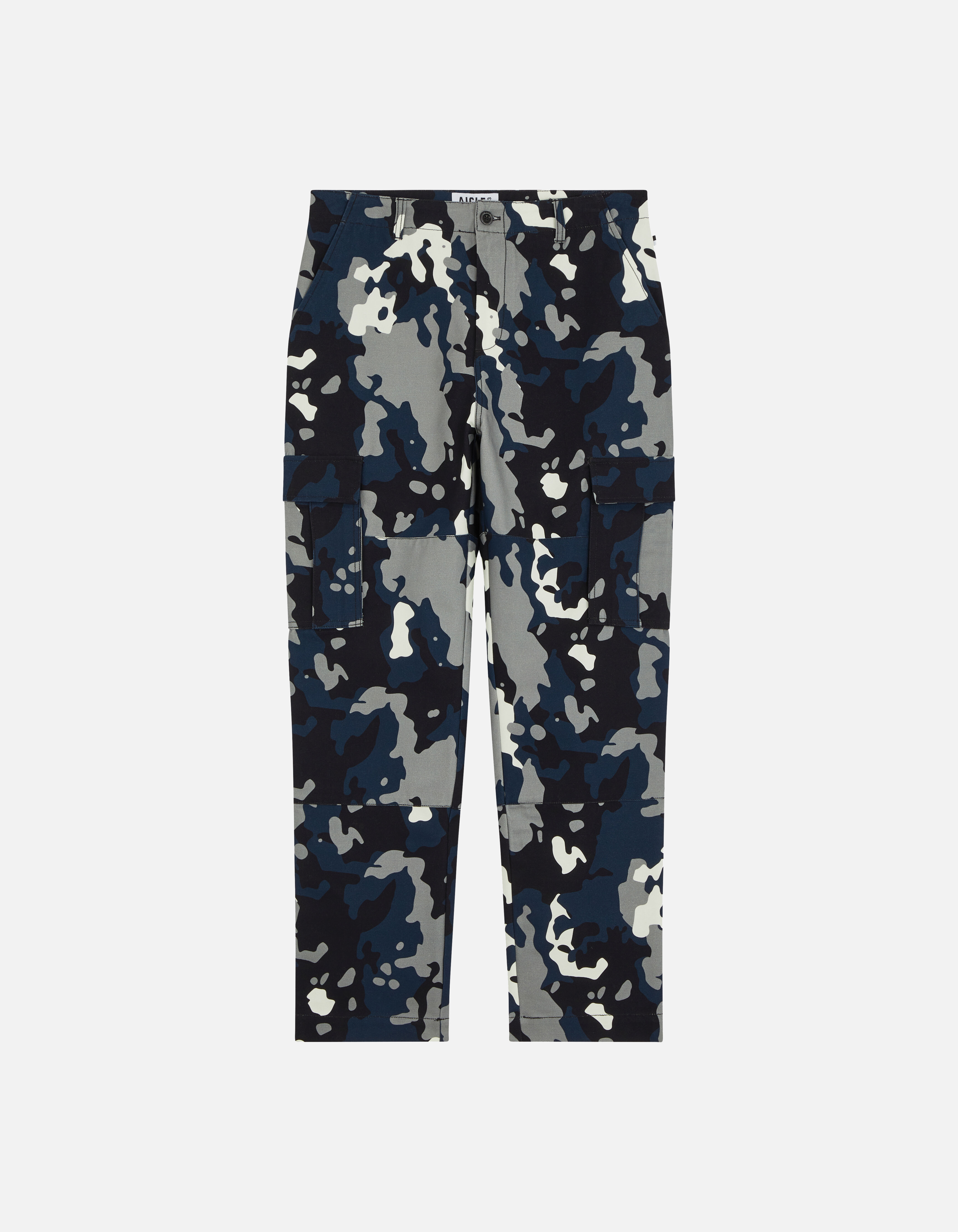 Printed cargo trousers