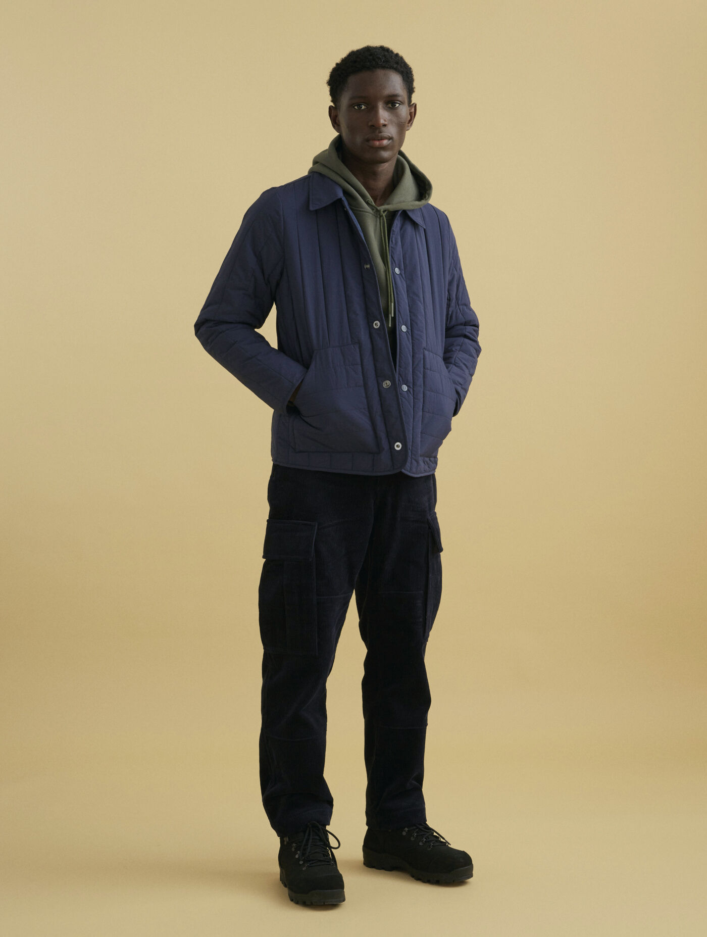 Mid-length padded Dupont Sorona&reg; quilted water-repellent jacket