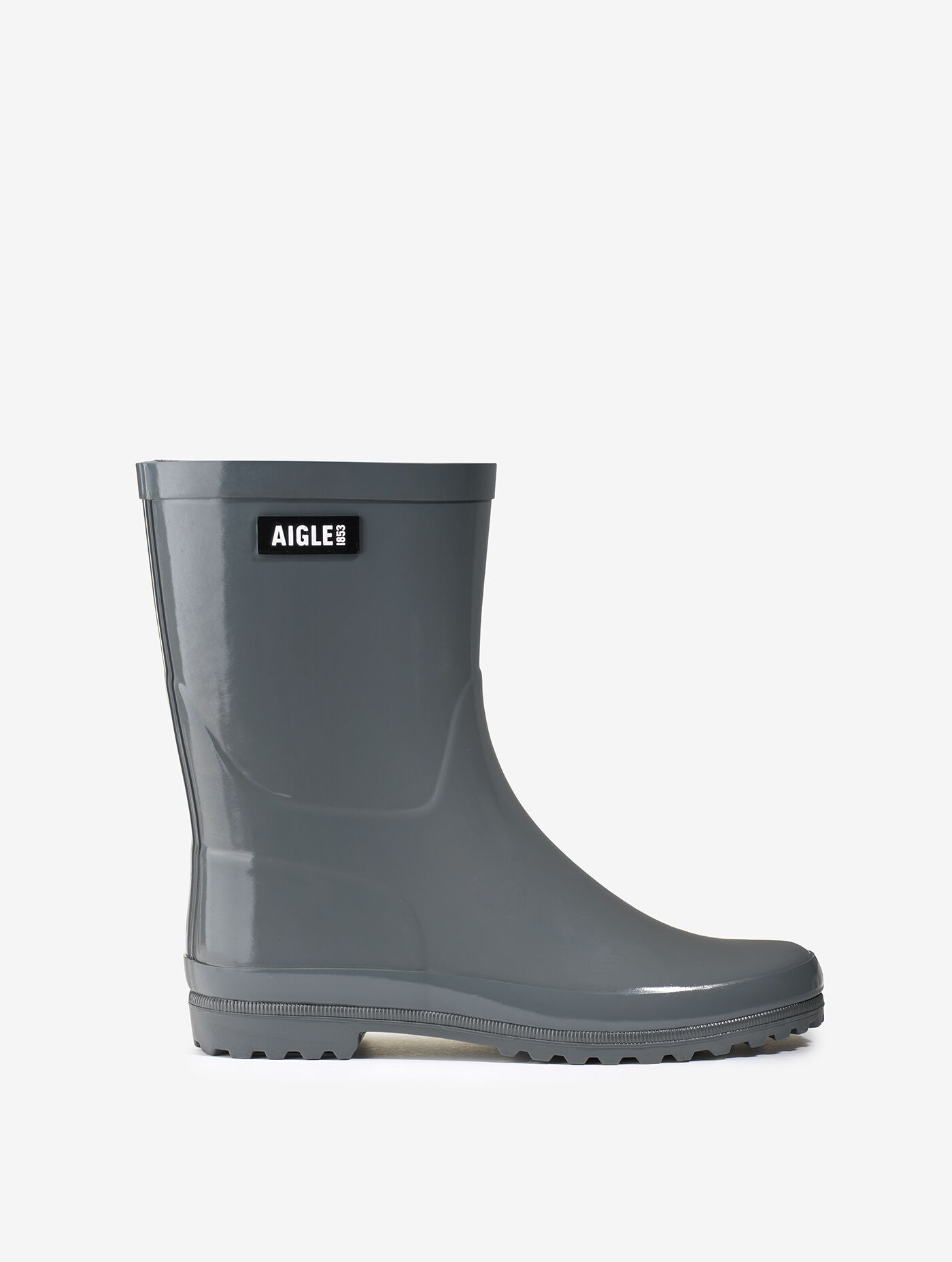 Patent ankle rain boots