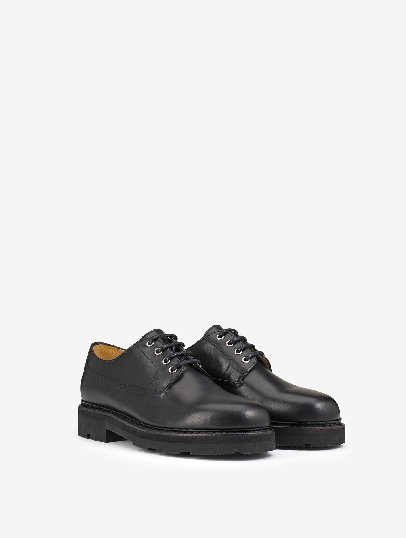 Norwegian-stitched leather Derbies