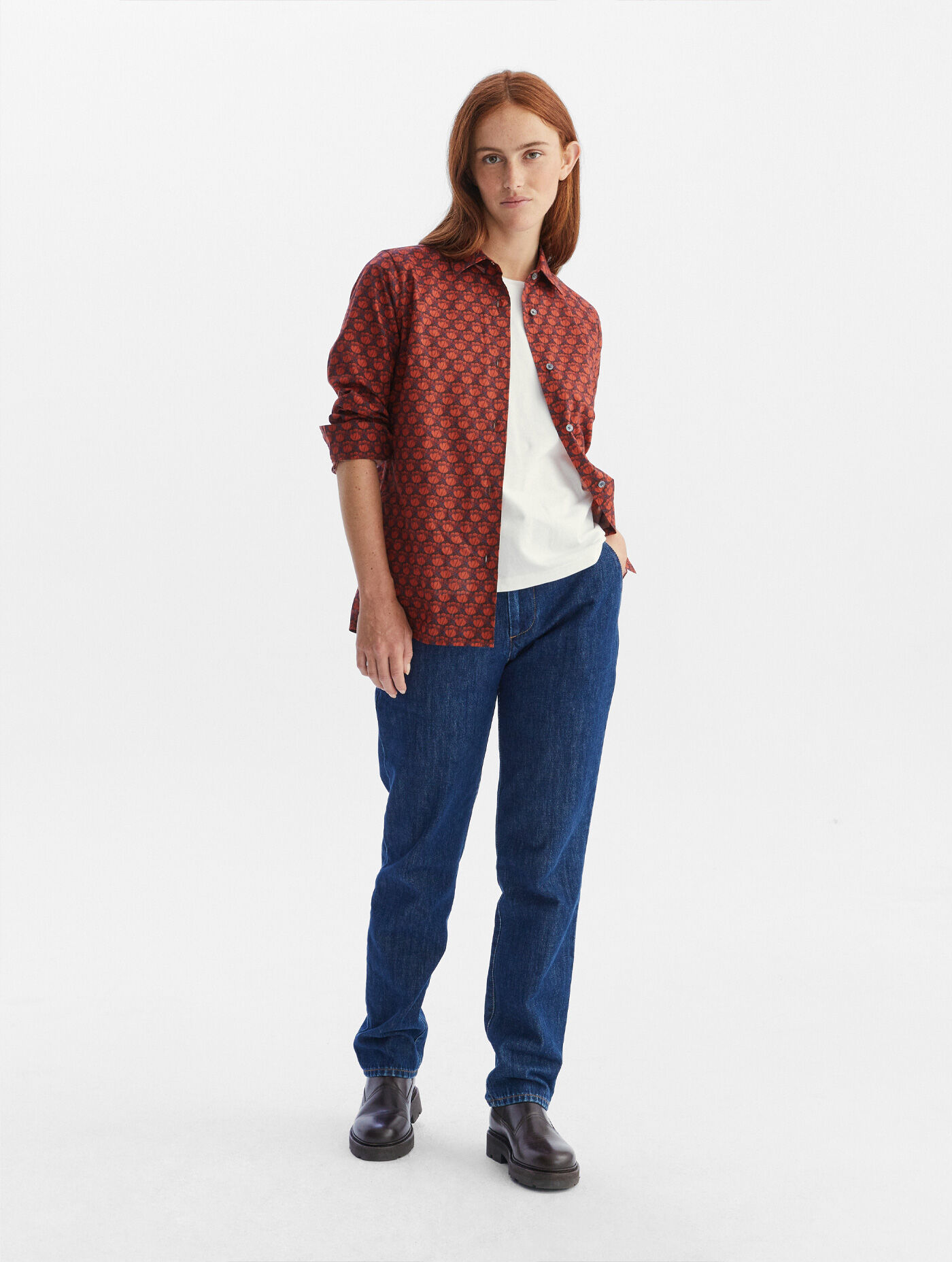 Long-sleeved Liberty fabric shirt