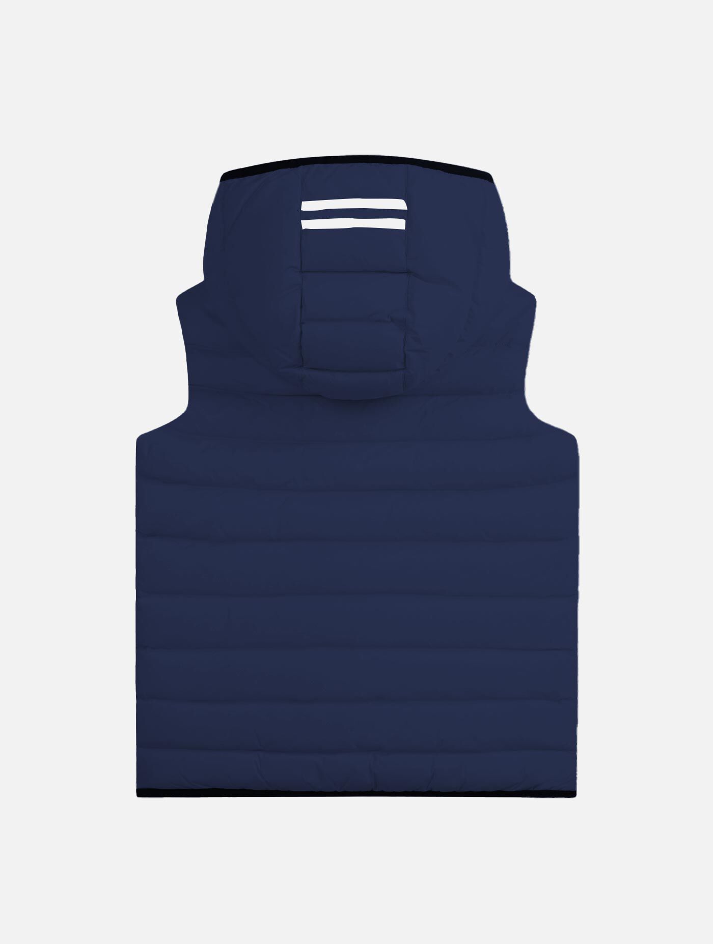 Water-repellent sleeveless puffy jacket