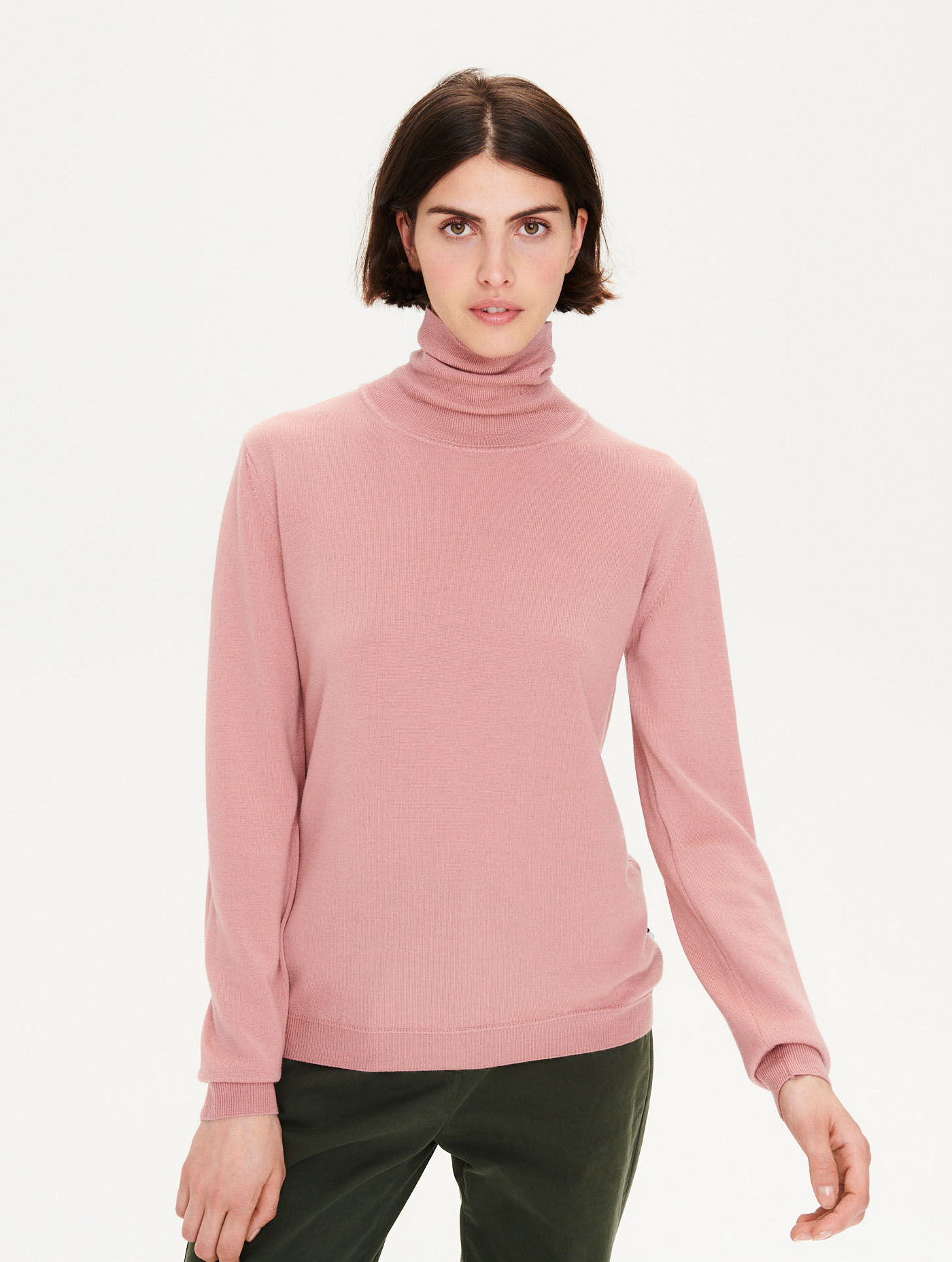 Merino stand-up collar jumper