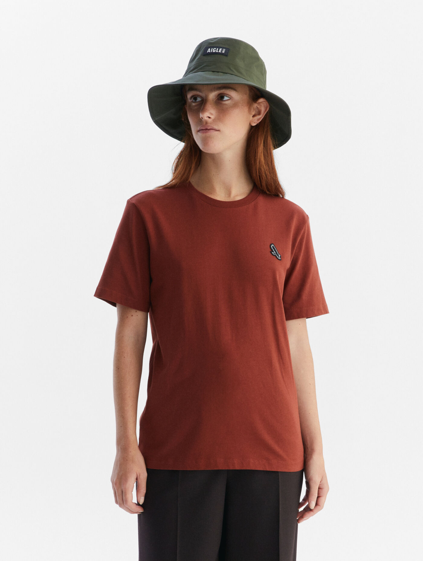 Logo badge crew neck T-shirt