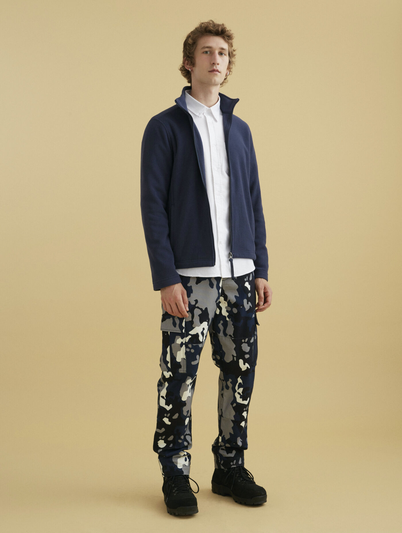 Microfibre fleece with zip