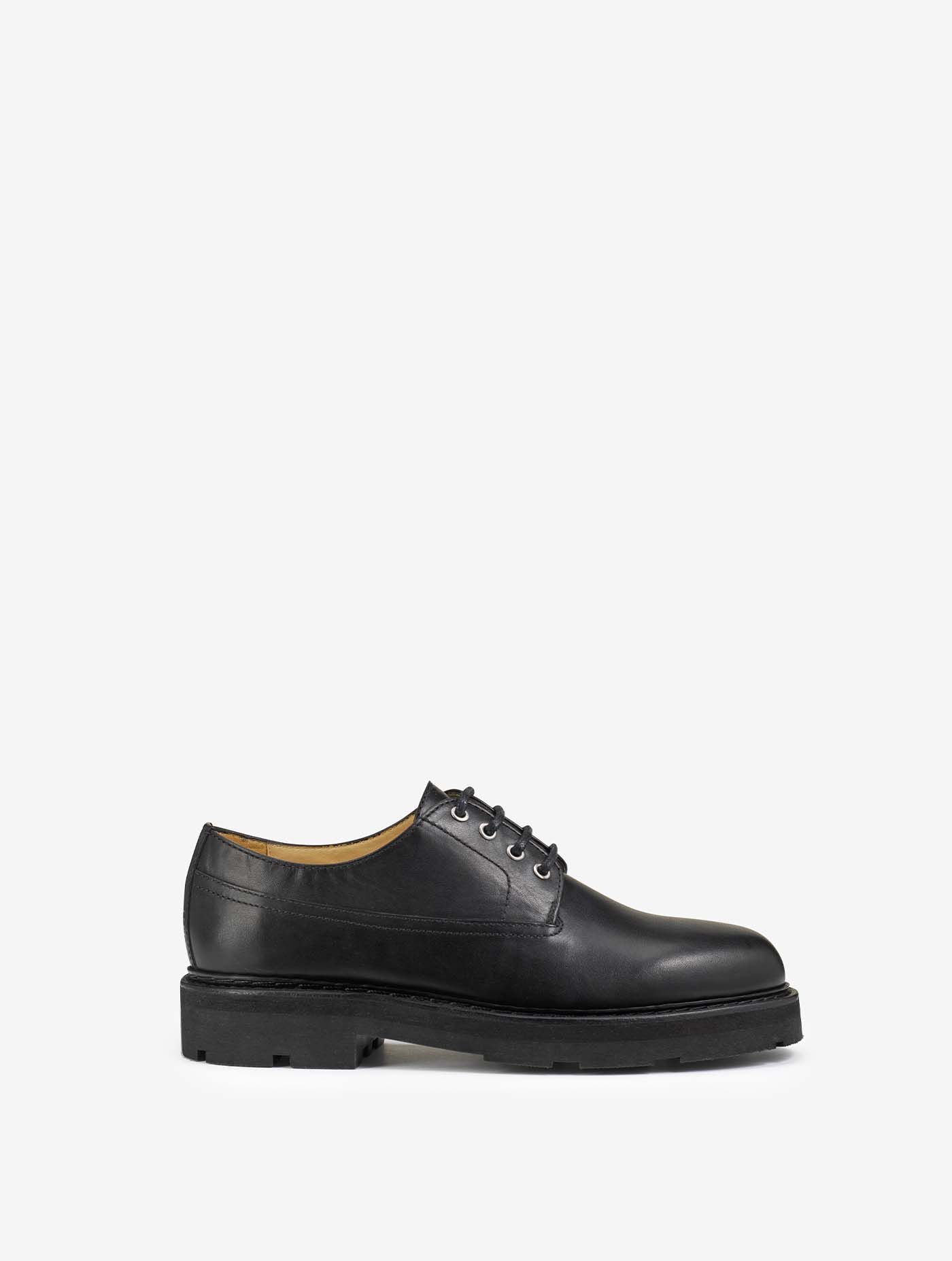 Norwegian-stitched leather Derbies