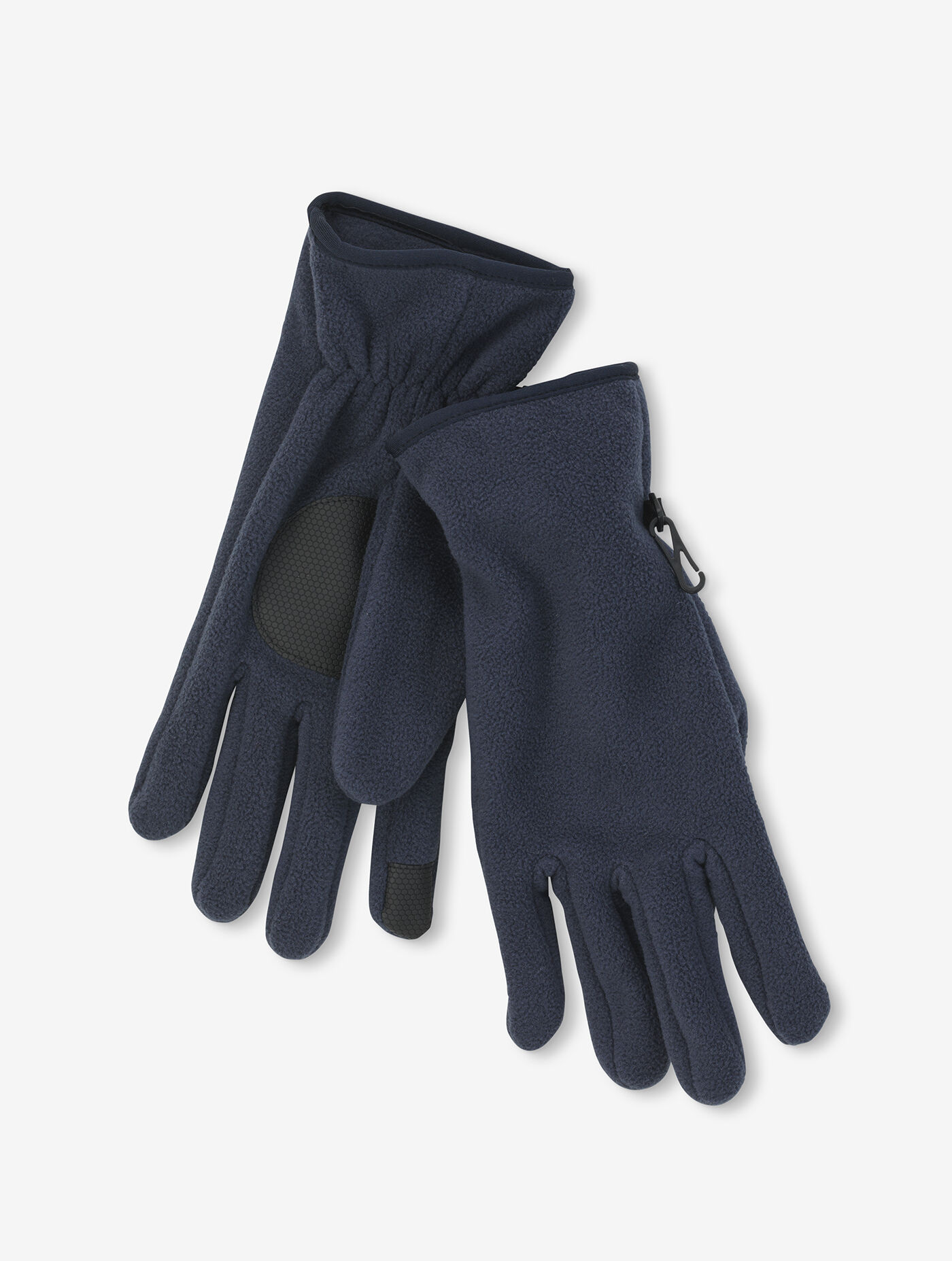 Fleece touchscreen gloves.