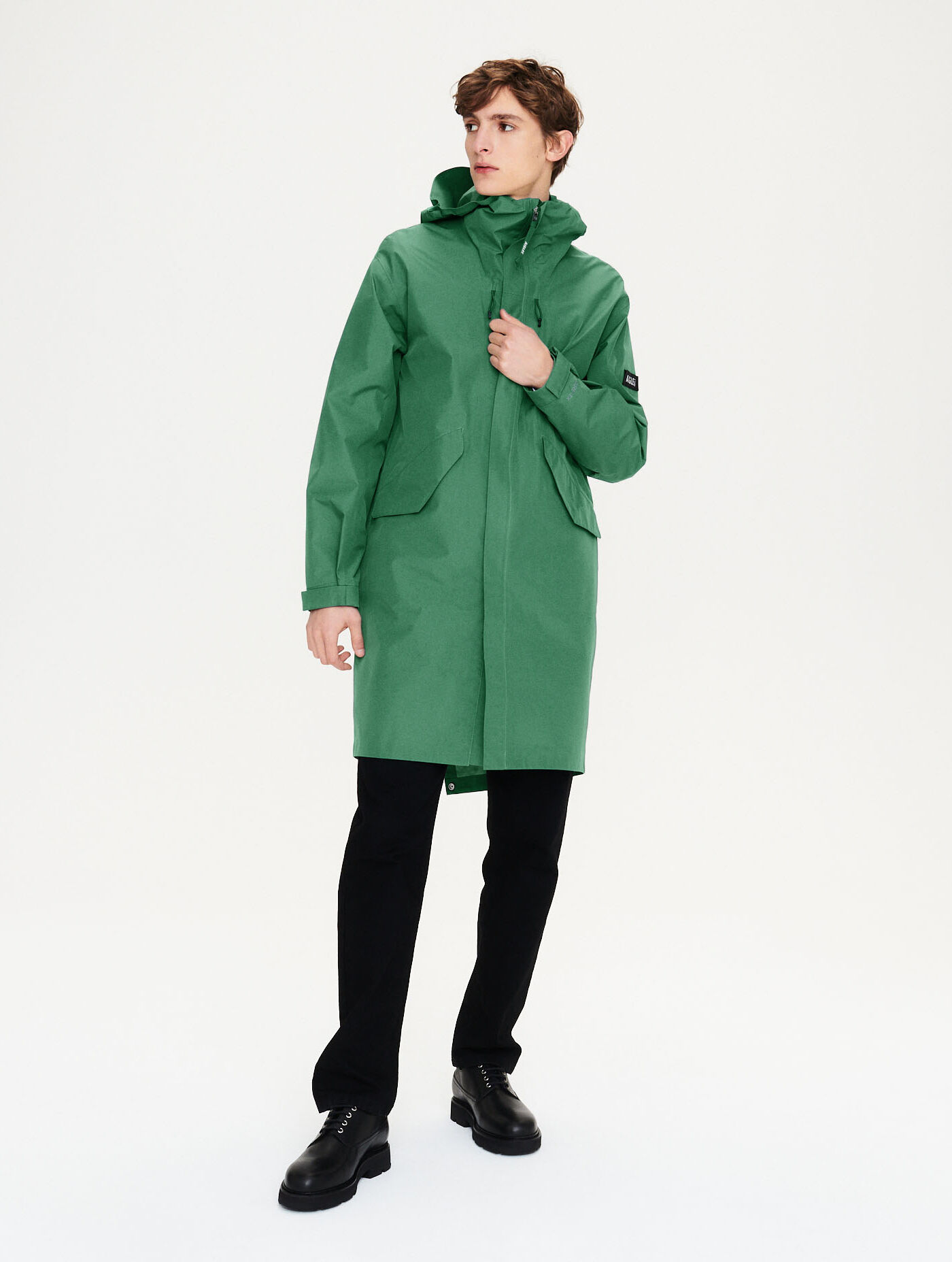 Long hooded fishtail Gore-Tex&reg; 3L parka
