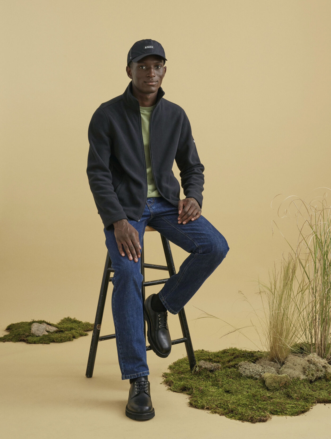 Microfibre fleece with zip