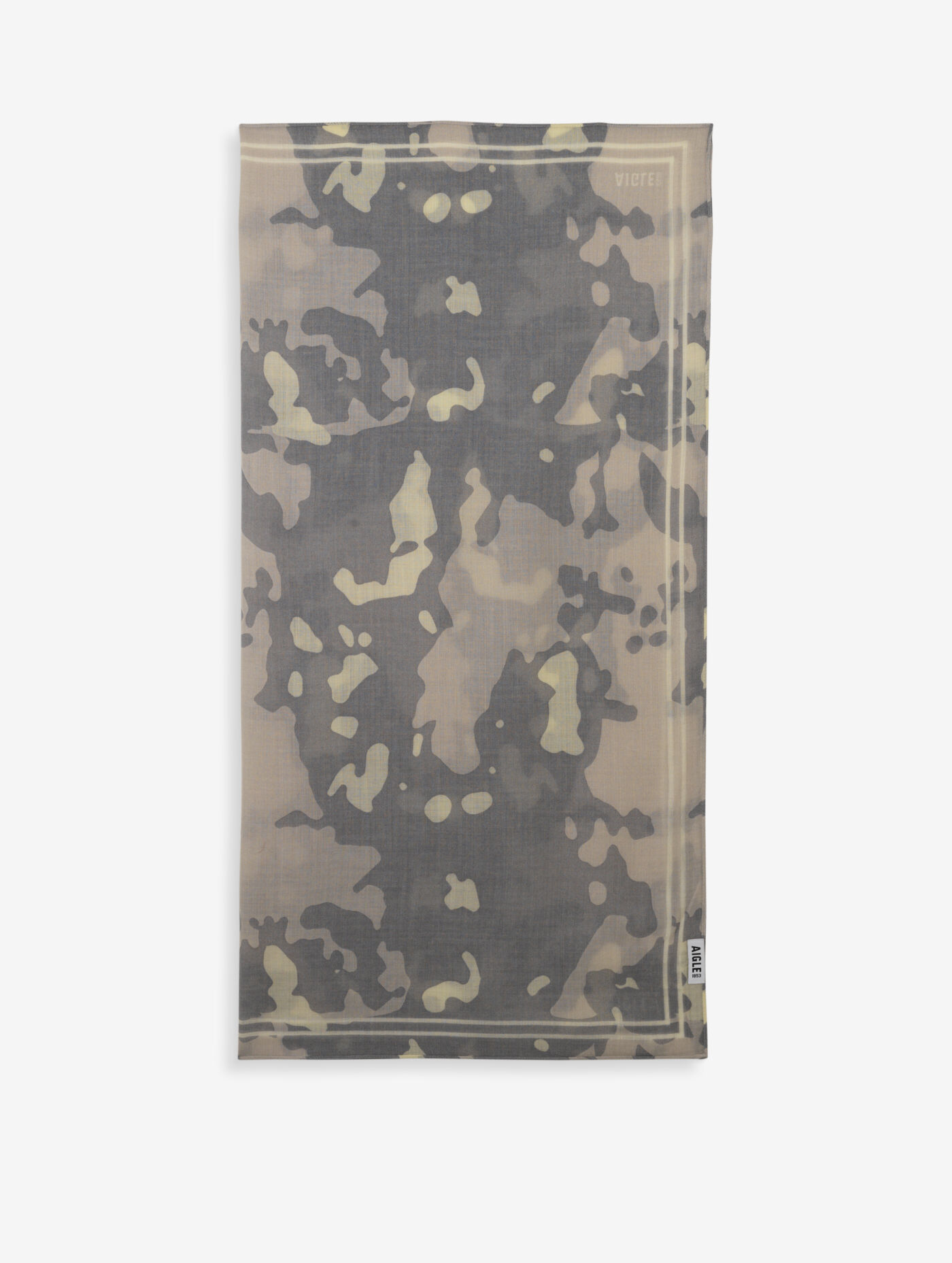 Printed scarf in wool and silk