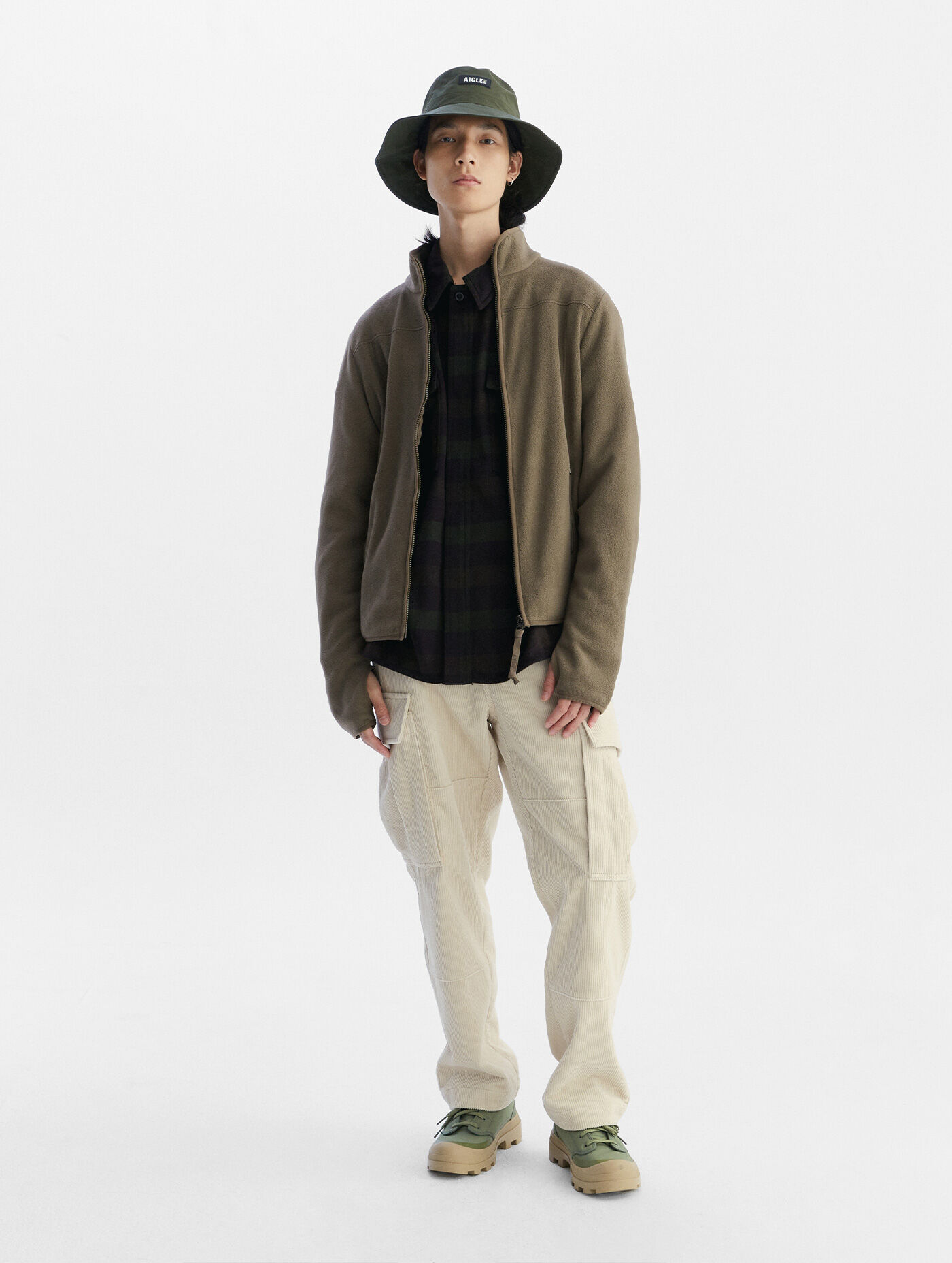 Microfibre fleece with zip