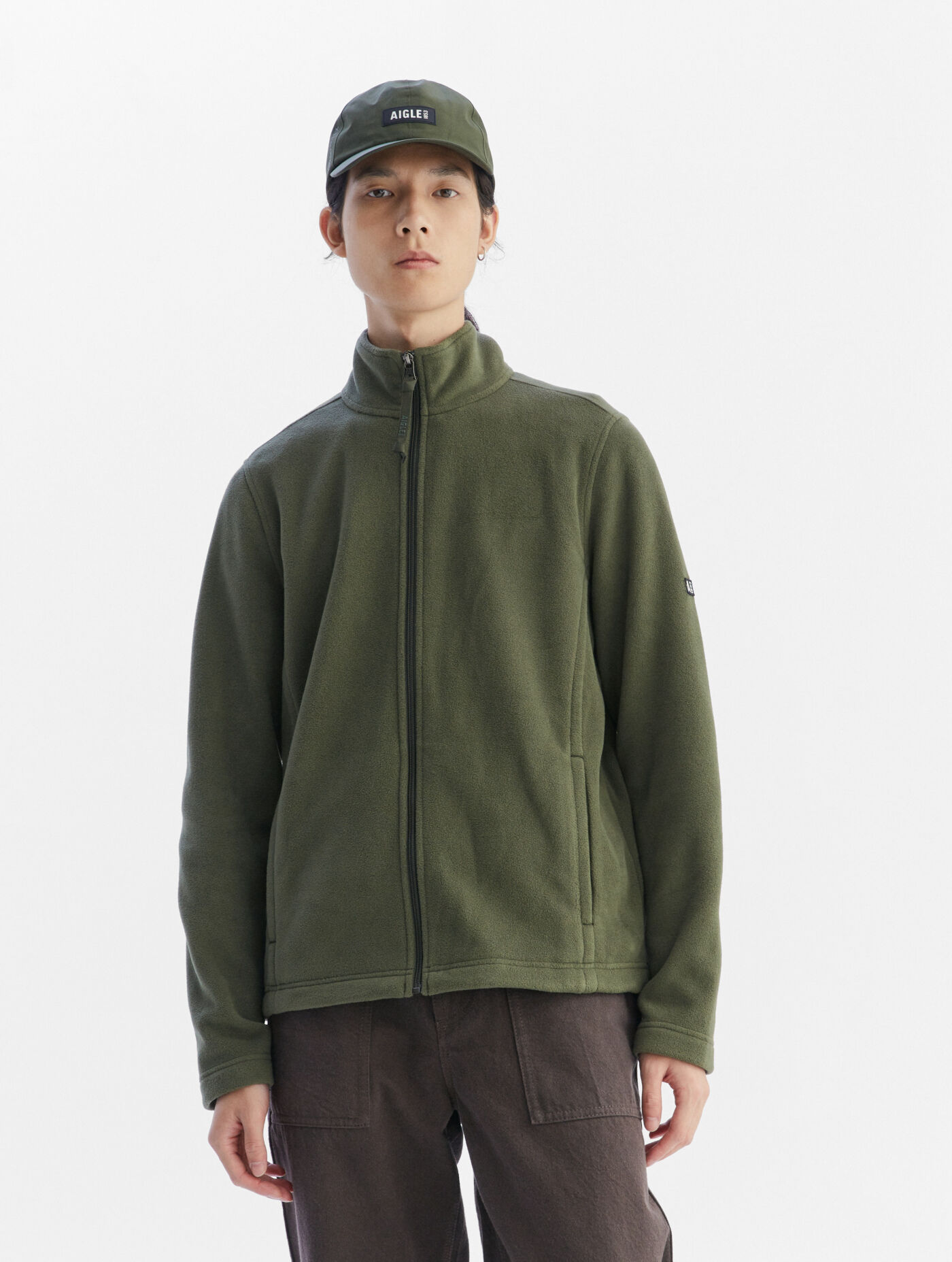 Microfibre fleece with zip