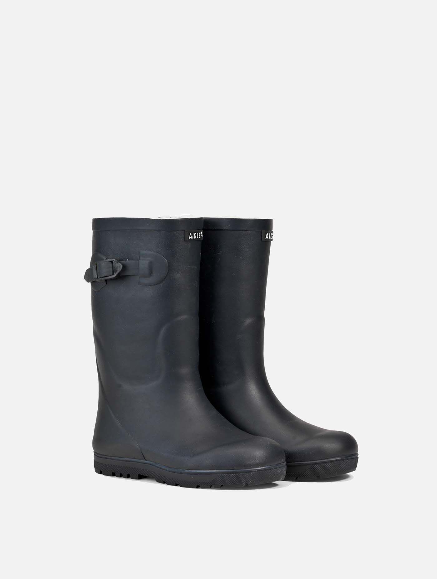 Fur-lined children's boot with a fun lugged sole.